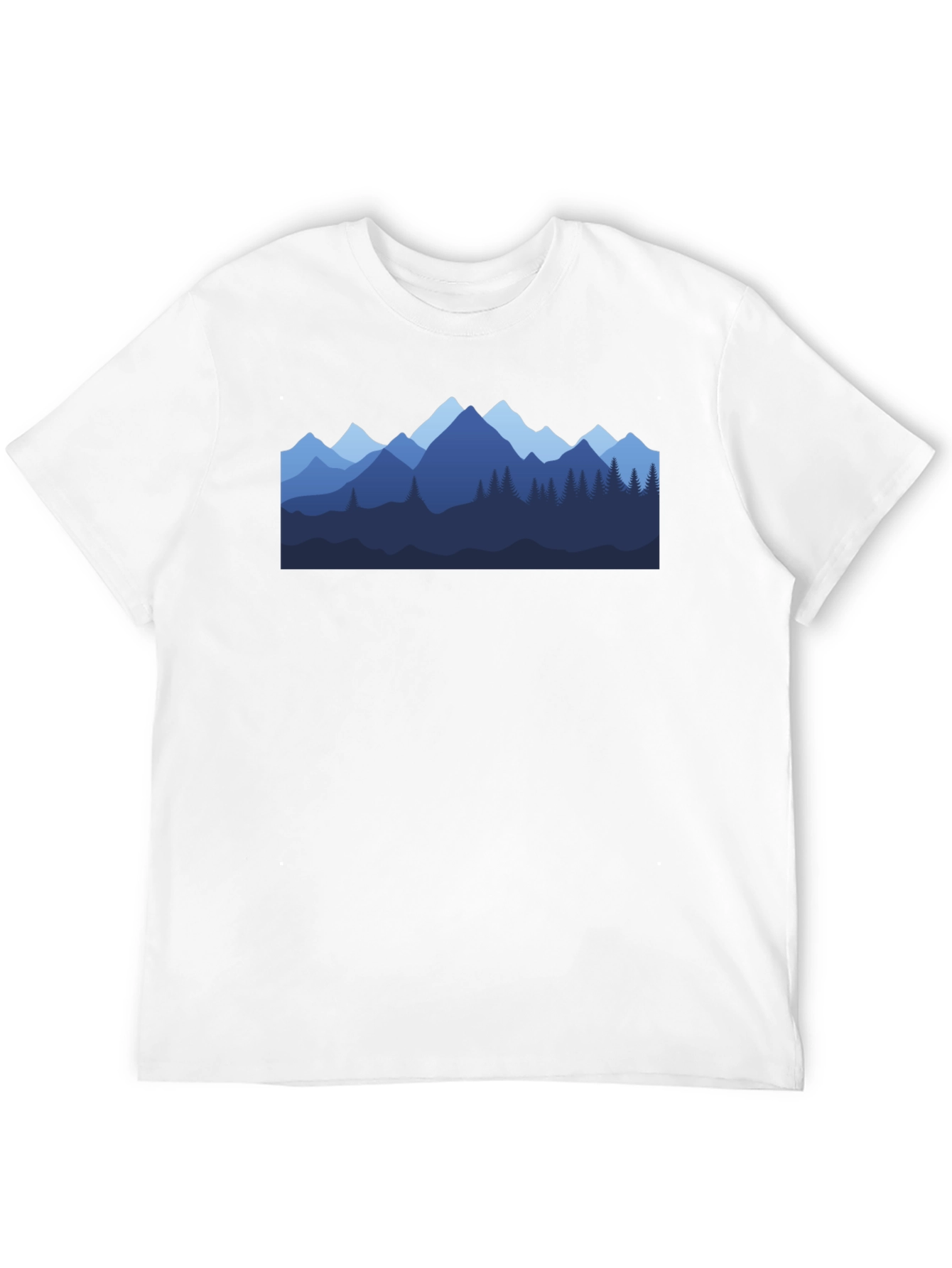 Mountainscape Graphic Tee - Black Cotton Blend