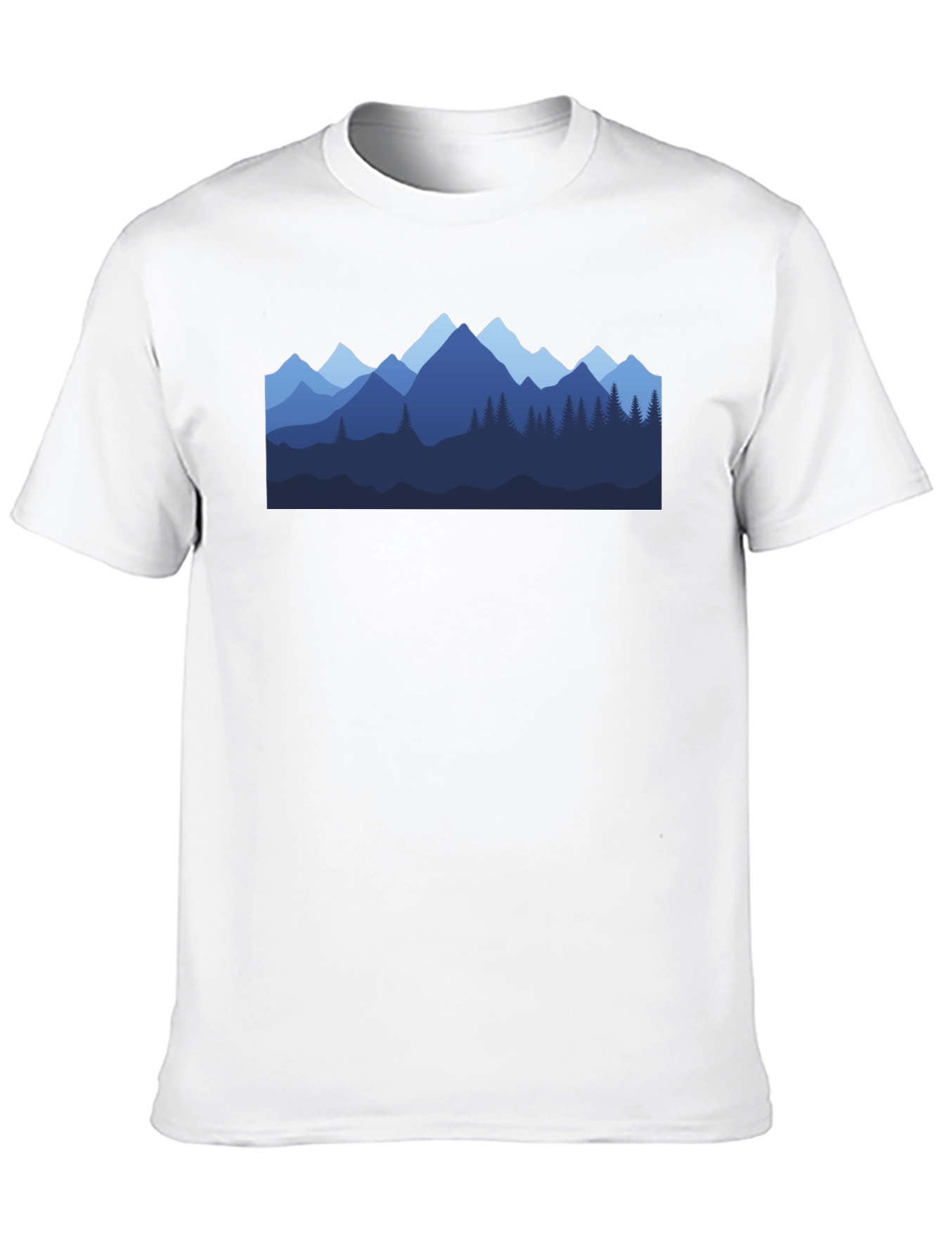 Mountainscape Graphic Tee - Black Cotton Blend