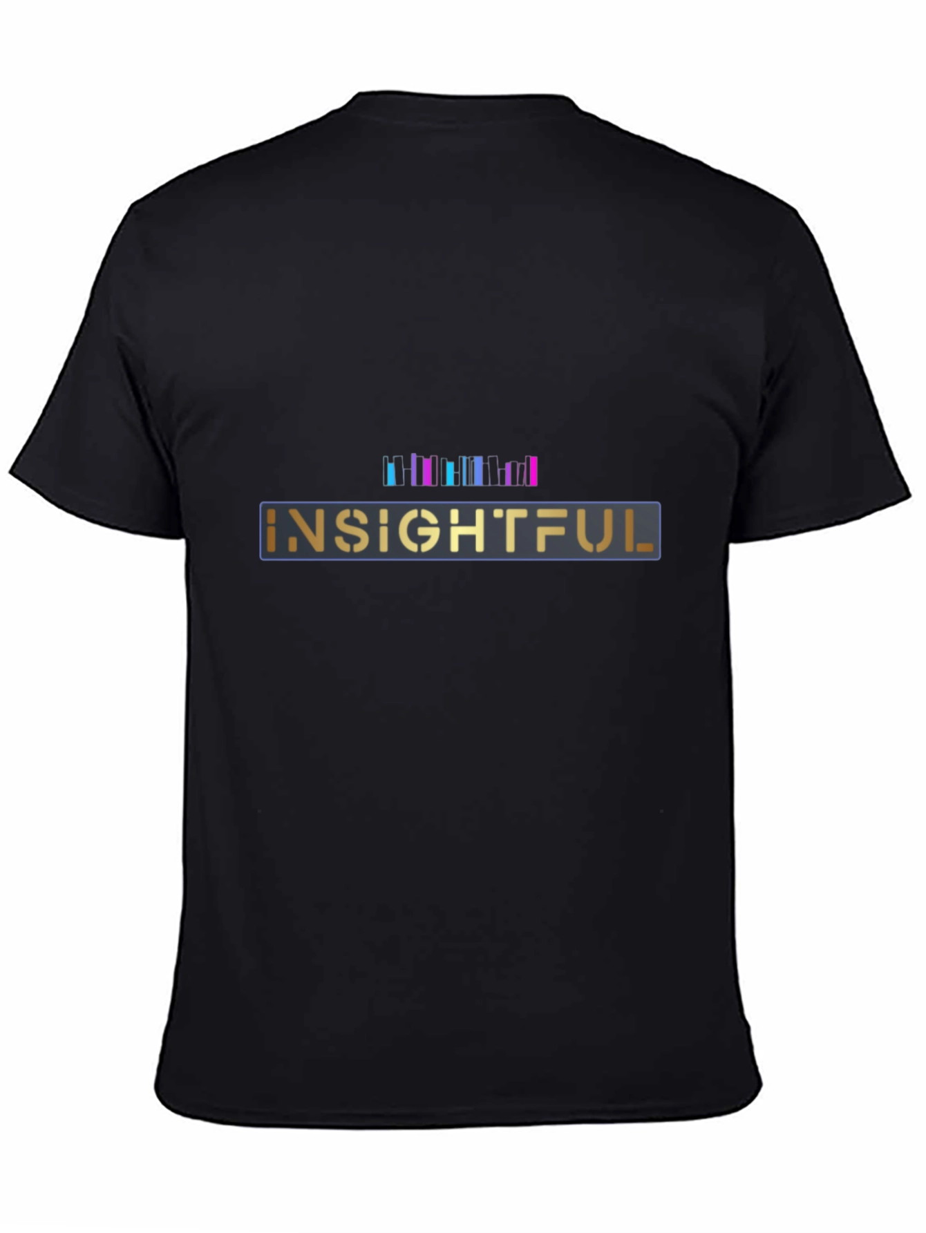 Insightful Graphic Tee - Black Casual T-Shirt