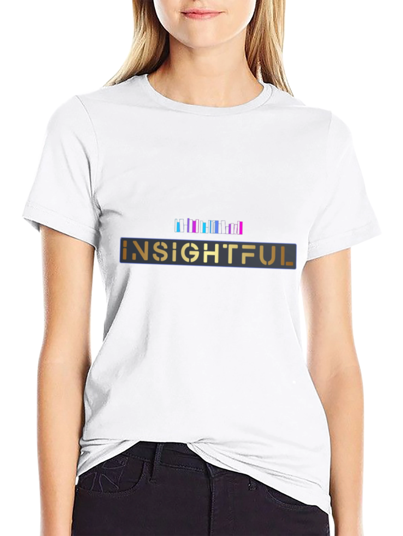 Insightful Graphic Tee - Black Casual T-Shirt