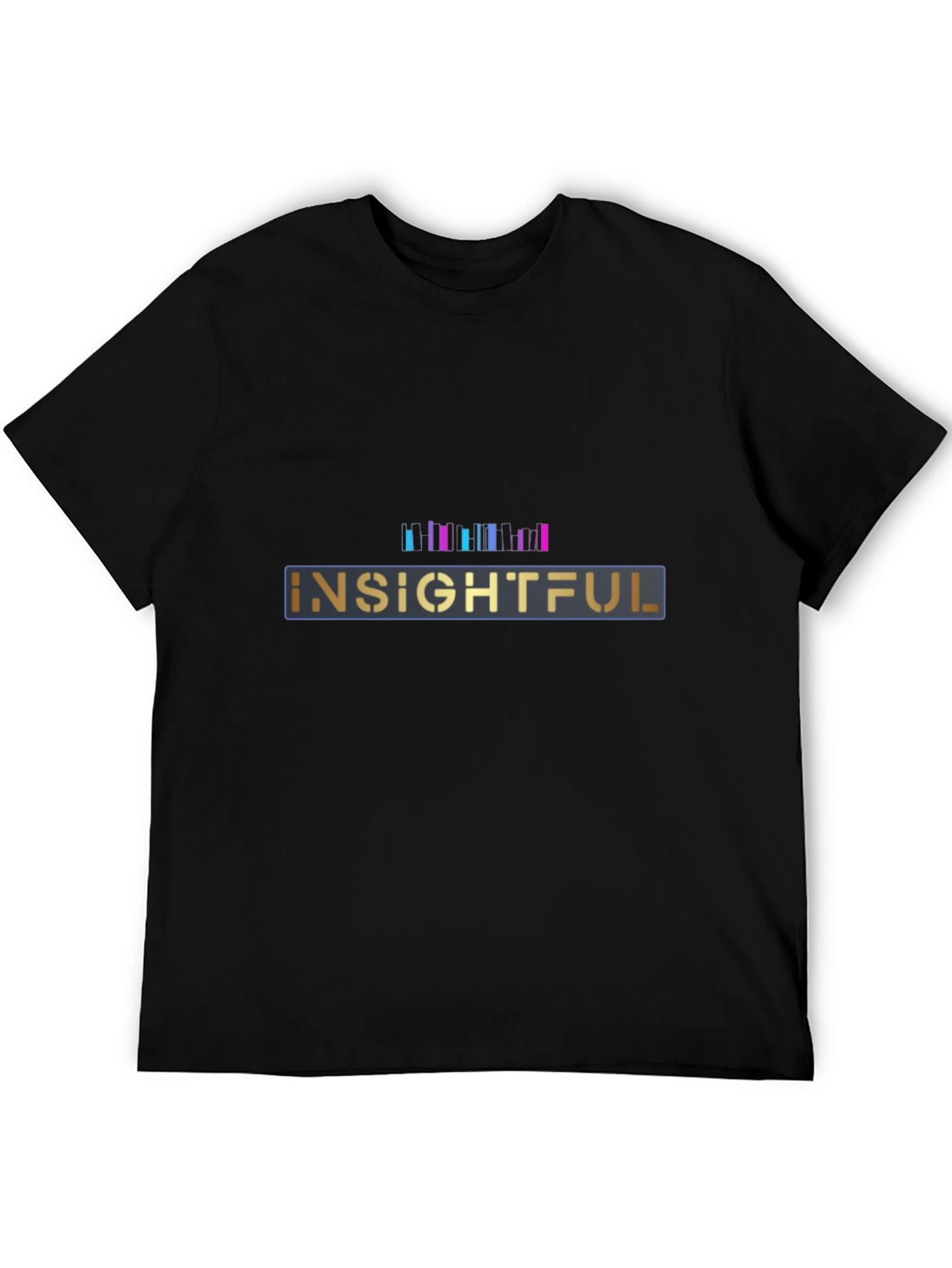 Insightful Graphic Tee - Black Casual T-Shirt