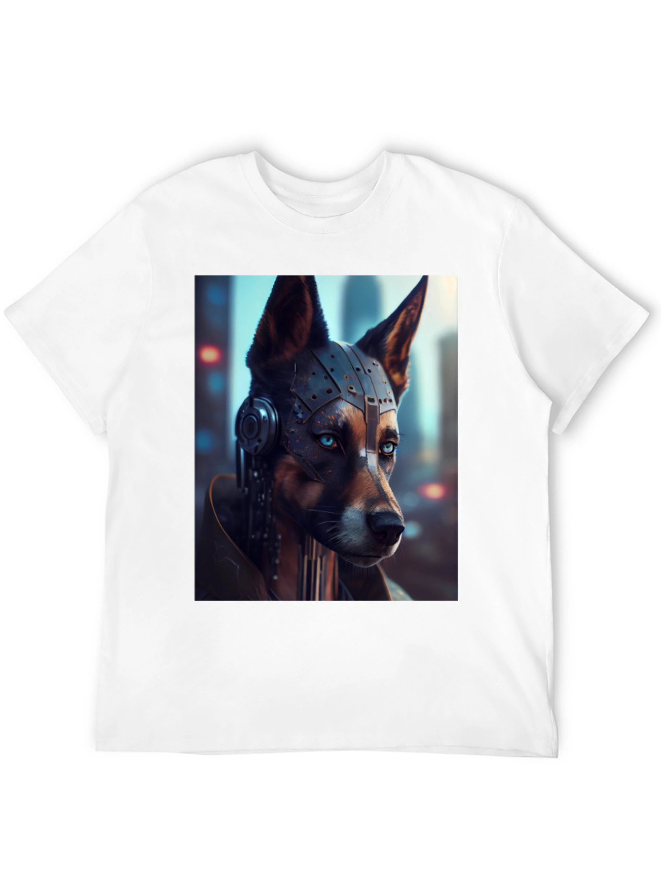 Cyberpunk Dog Graphic T-Shirt