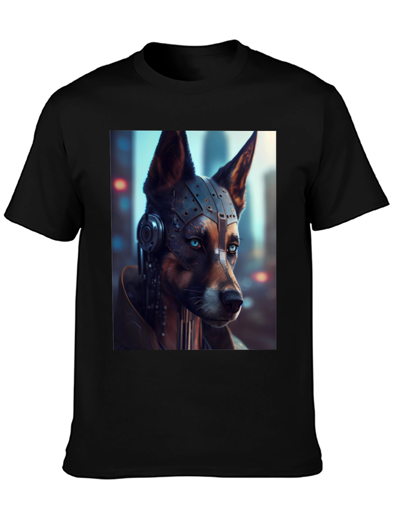 Cyberpunk Dog Graphic T-Shirt