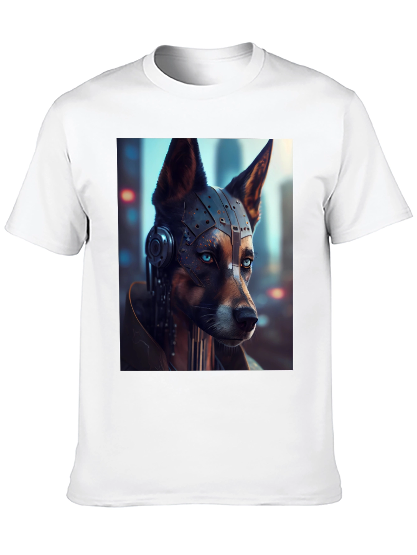 Cyberpunk Dog Graphic T-Shirt
