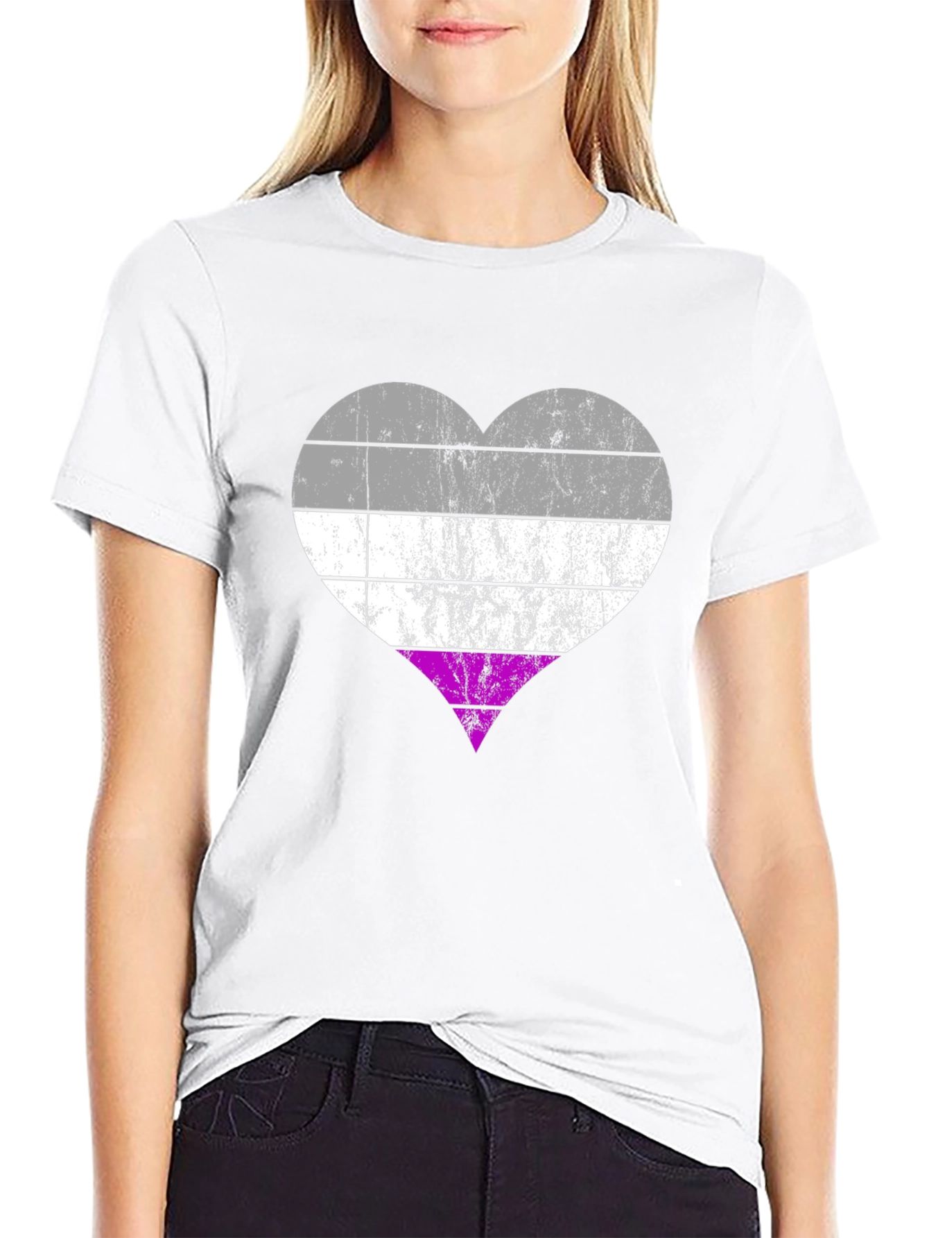 Asexual Pride Heart T-Shirt