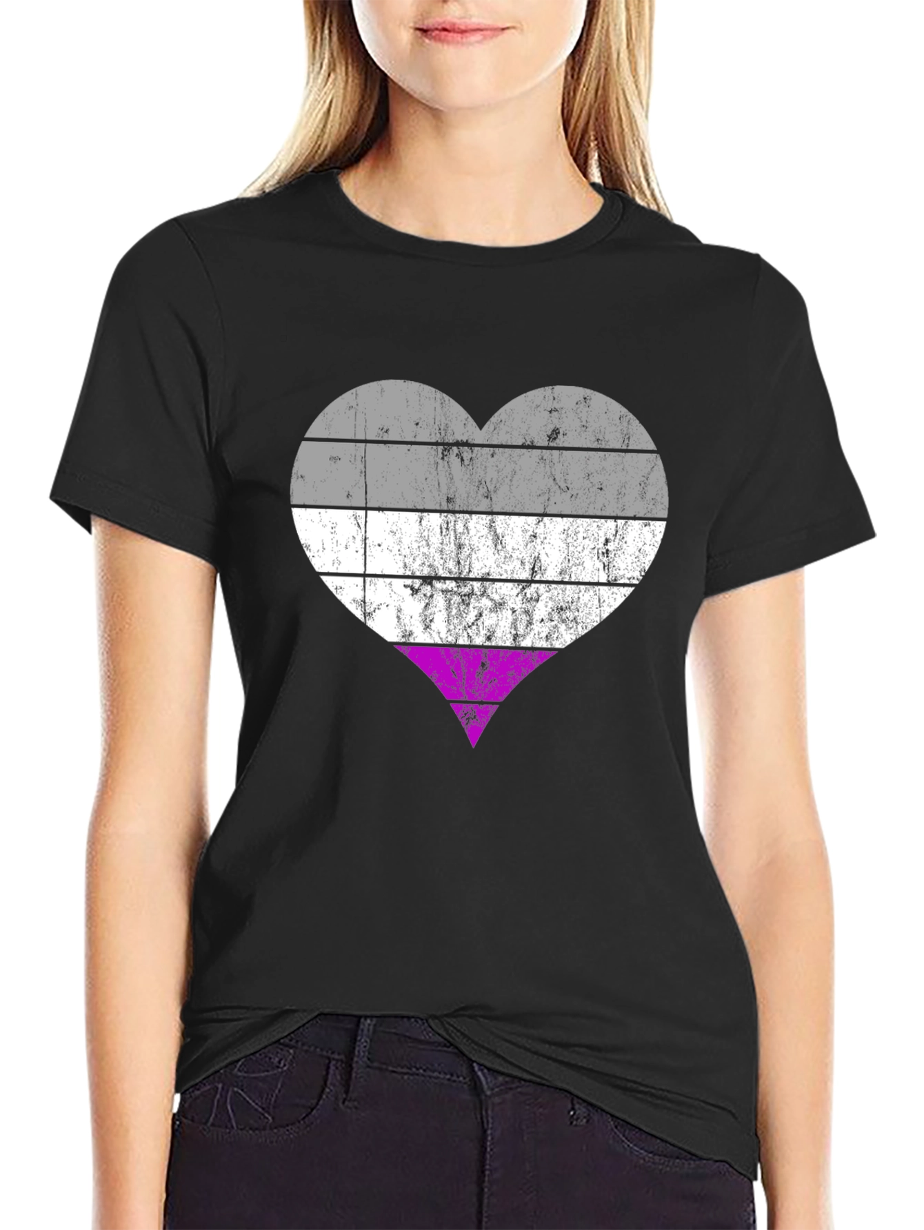 Asexual Pride Heart T-Shirt