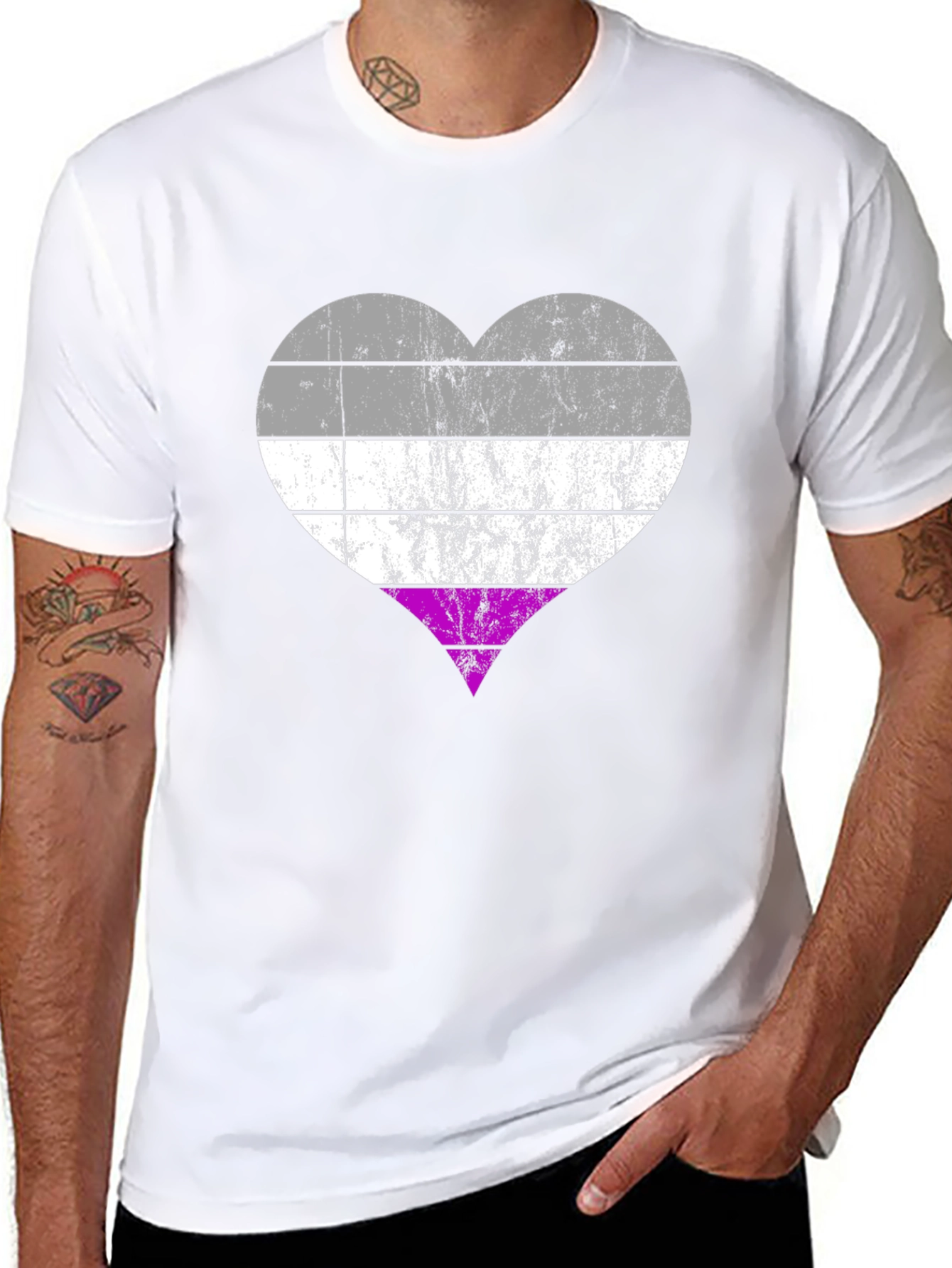 Asexual Pride Heart T-Shirt