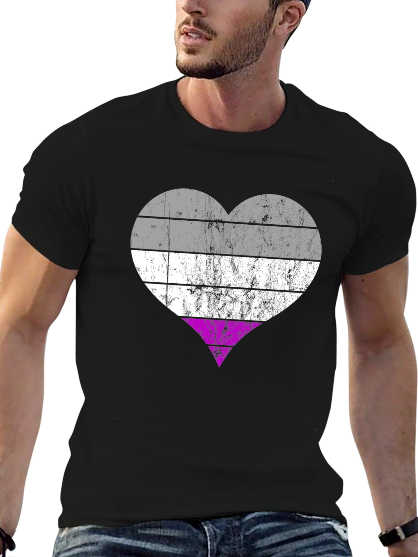 Asexual Pride Heart T-Shirt