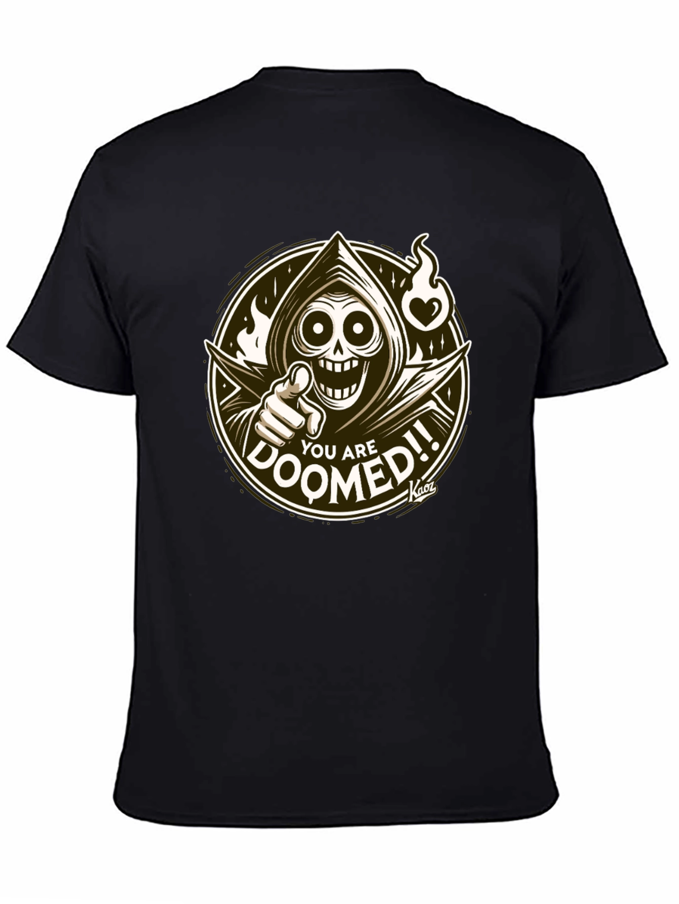 You Are Doomed Graphic Tee - Grim Reaper Design