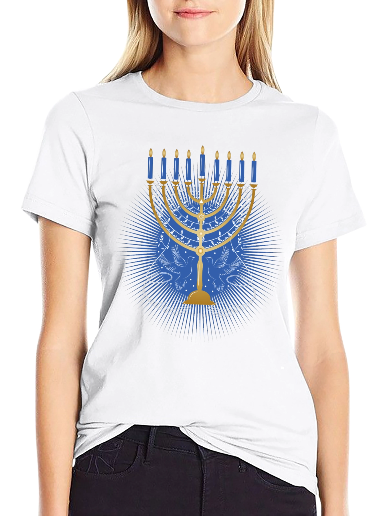 Hanukkah Menorah Graphic Tee