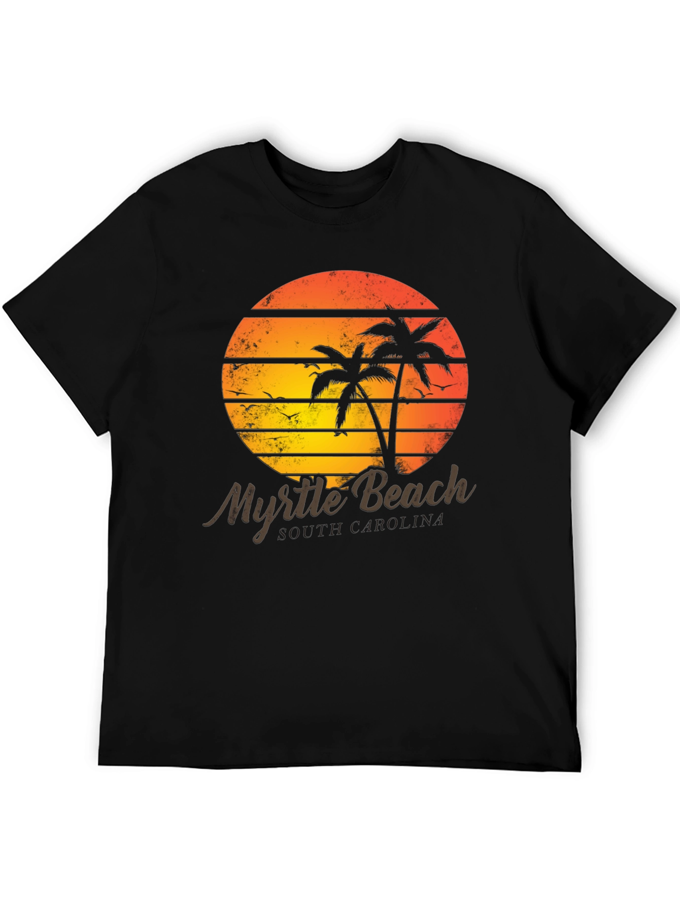 Myrtle Beach Retro Sunset Graphic Tee