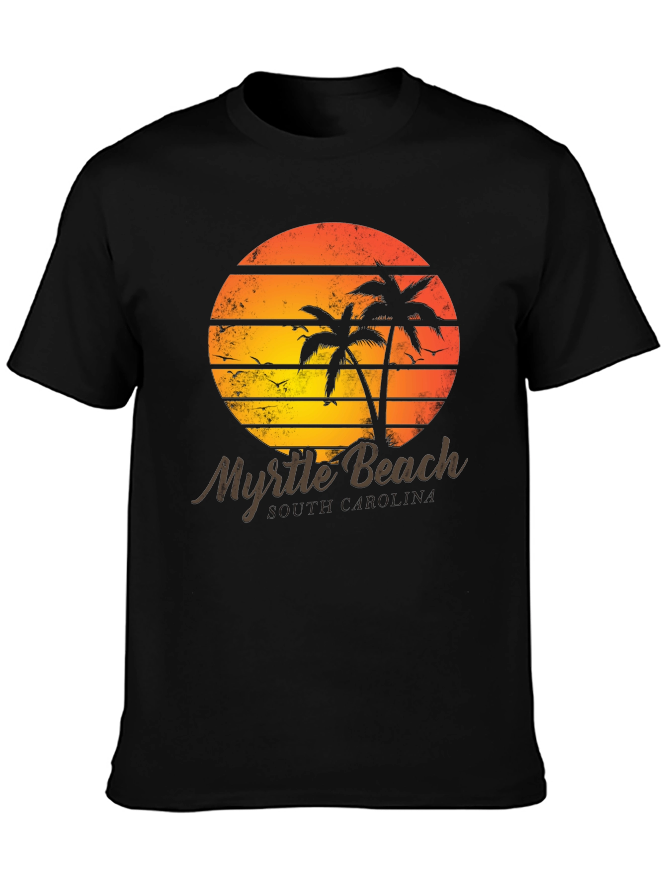 Myrtle Beach Retro Sunset Graphic Tee