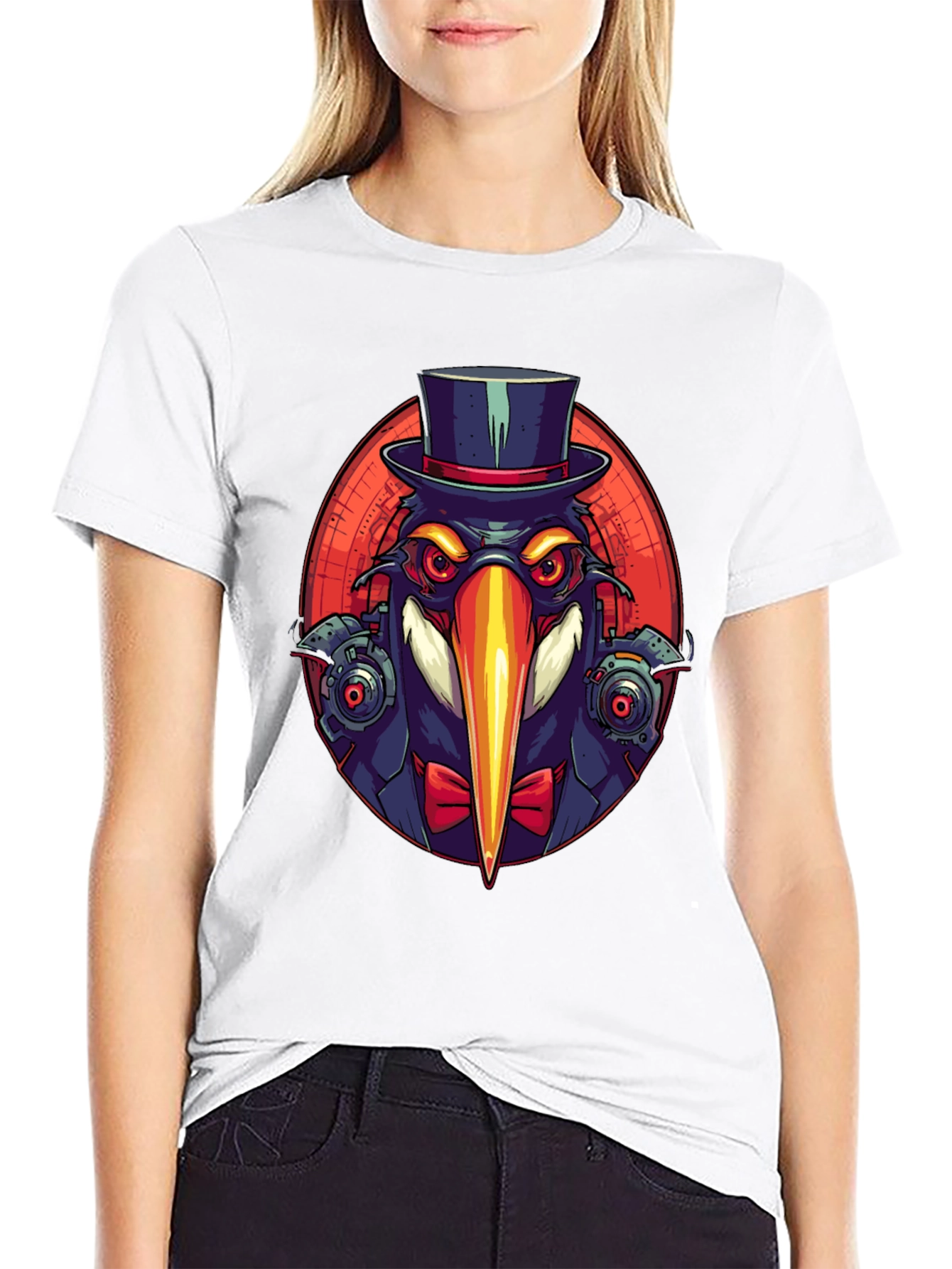 Steampunk Bird T-Shirt - Unique Graphic Tee