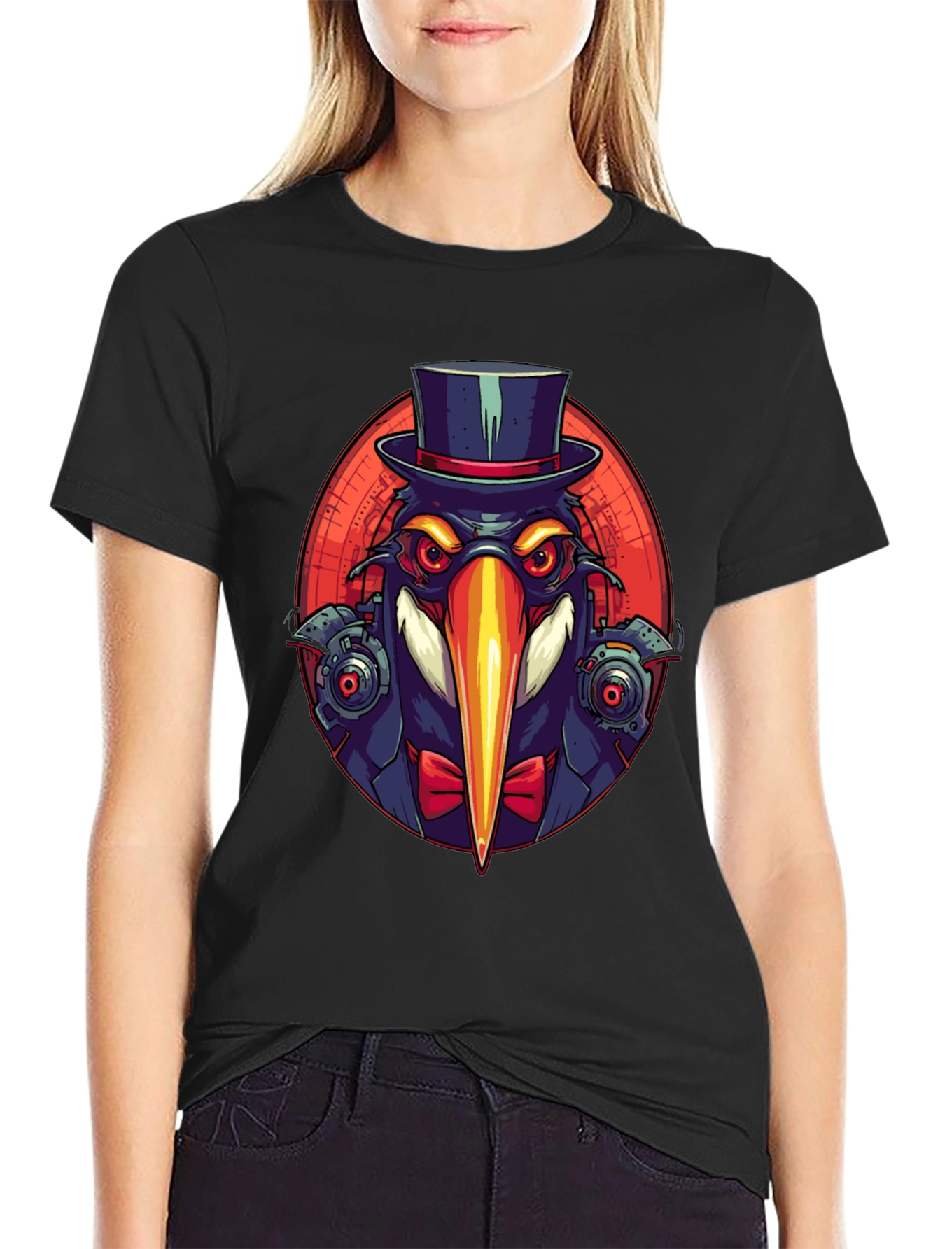 Steampunk Bird T-Shirt - Unique Graphic Tee