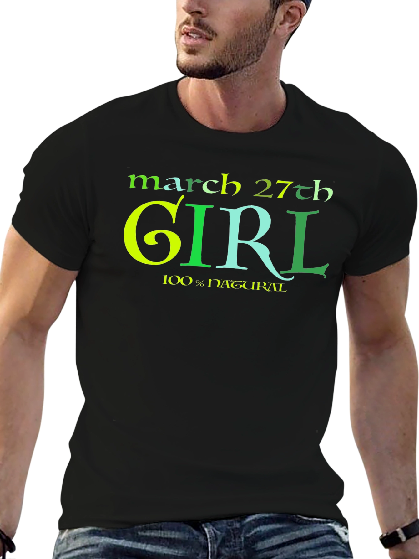 March 27th Girl Natural Cotton T-Shirt
