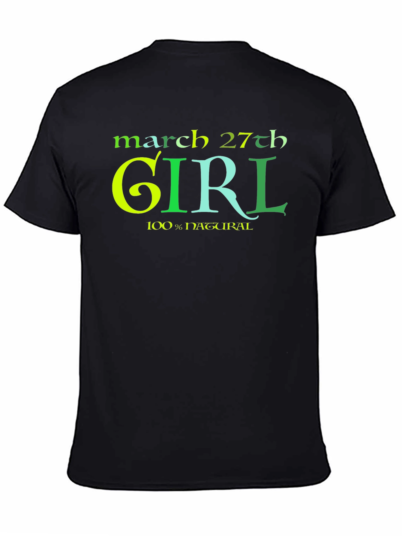March 27th Girl Natural Cotton T-Shirt