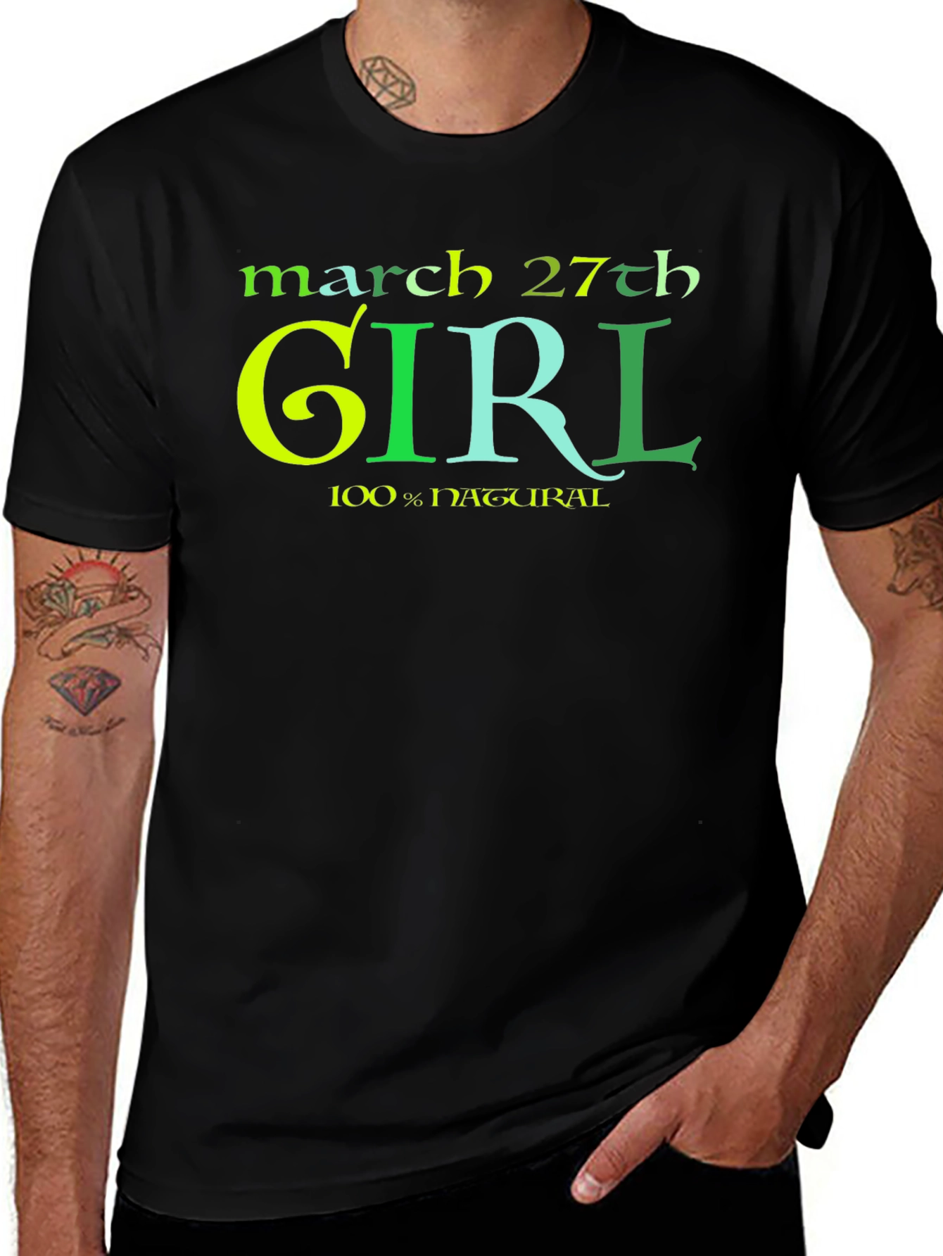 March 27th Girl Natural Cotton T-Shirt