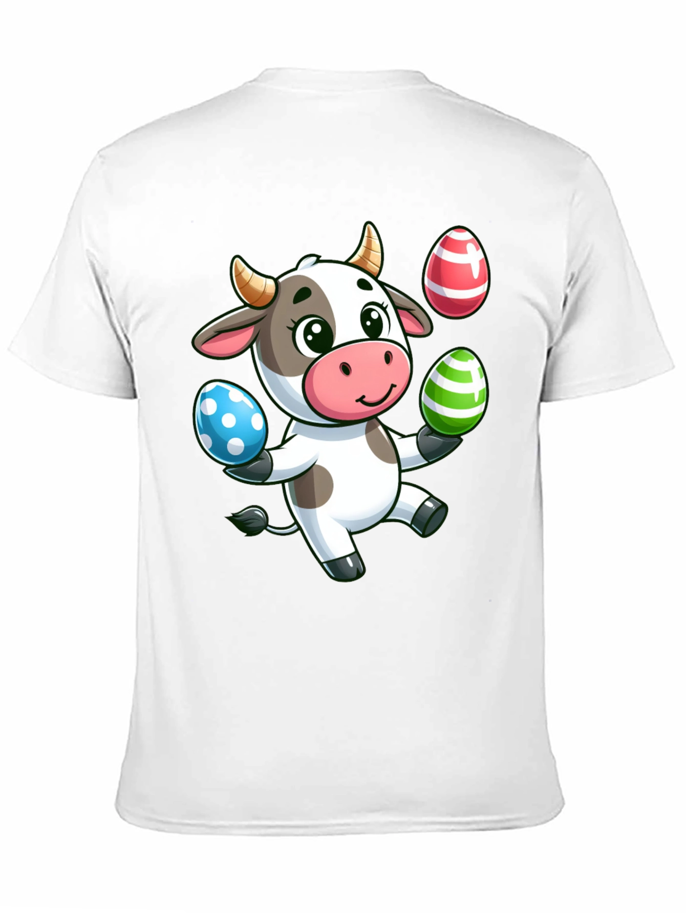 Cute Cartoon Cow Easter Egg T-Shirt
