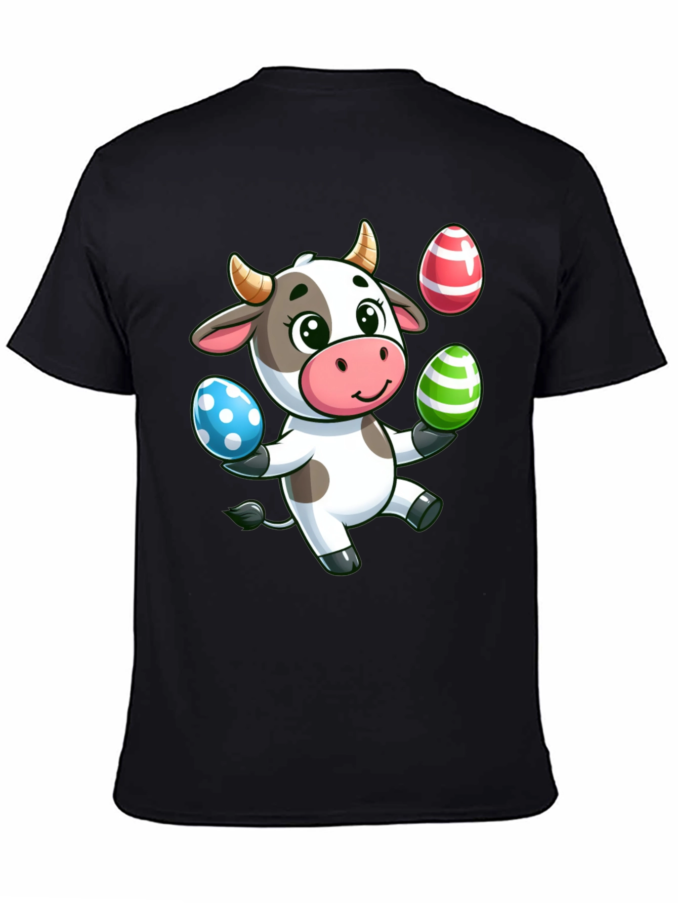 Cute Cartoon Cow Easter Egg T-Shirt