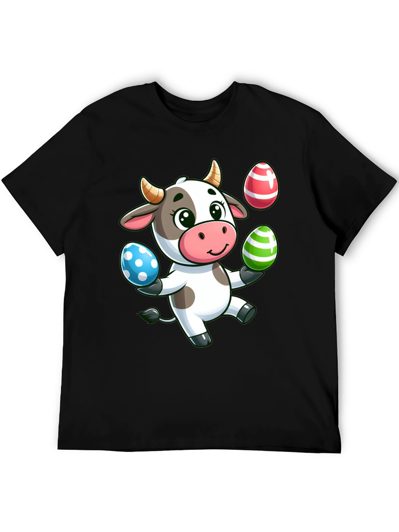 Cute Cartoon Cow Easter Egg T-Shirt