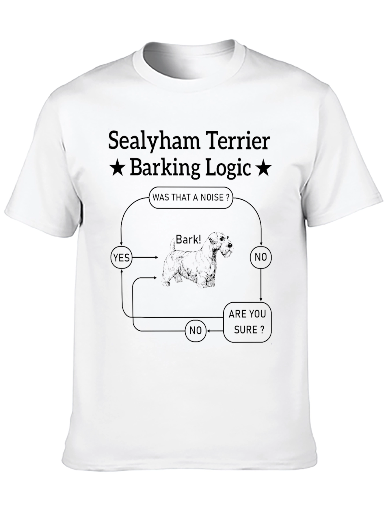 Sealyham Terrier Barking Logic T-Shirt - Funny Dog Tee