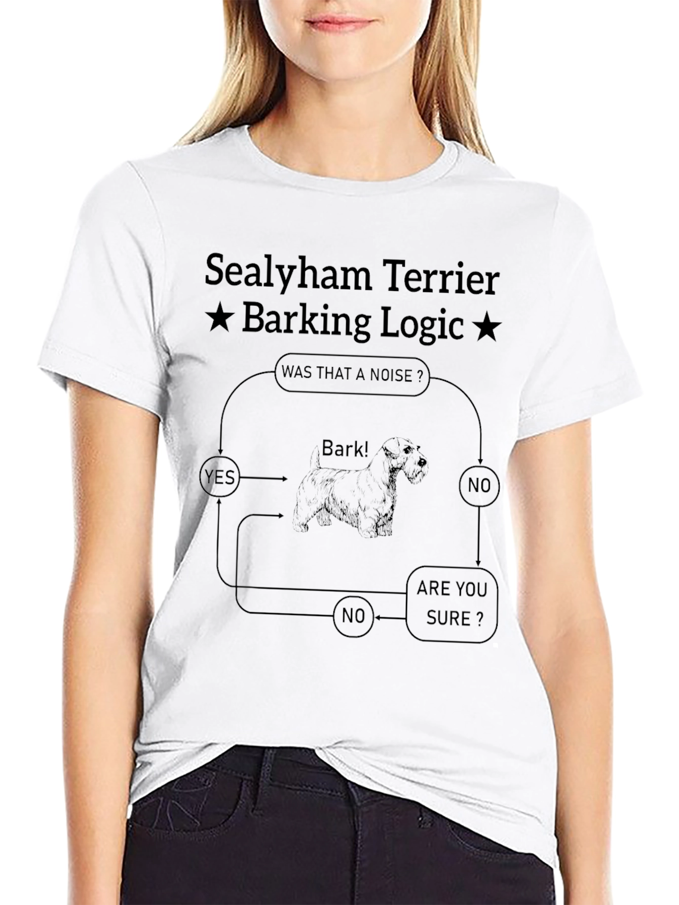 Sealyham Terrier Barking Logic T-Shirt - Funny Dog Tee