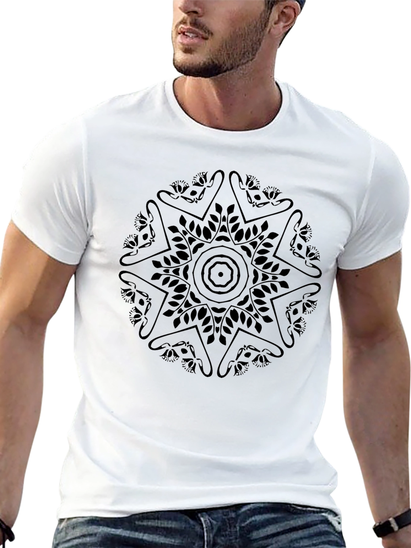 Black Mandala Graphic T-Shirt