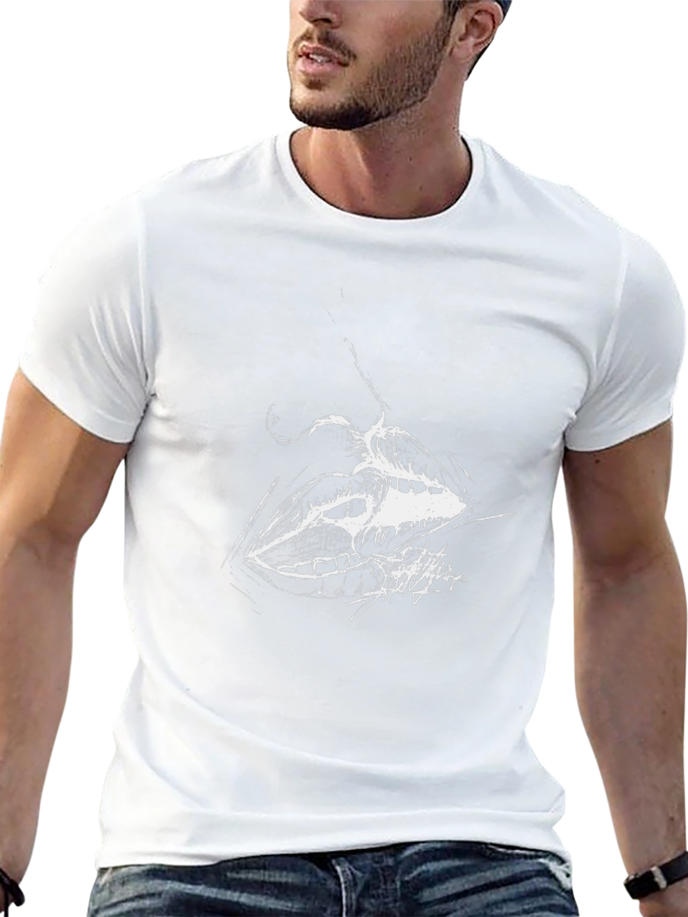 Abstract Lips Graphic Black T-Shirt