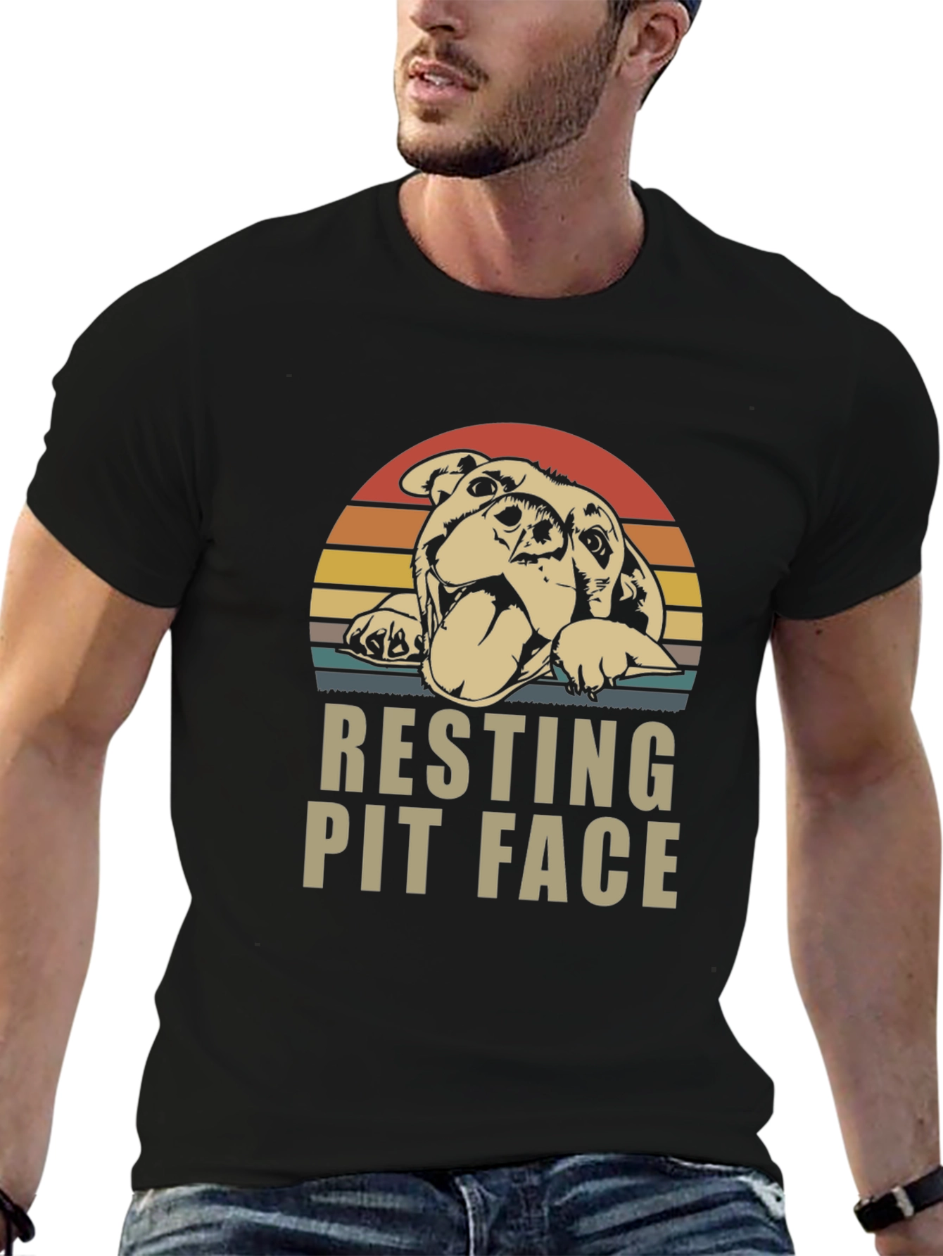 Resting Pit Face T-Shirt - Funny Dog Lover Tee