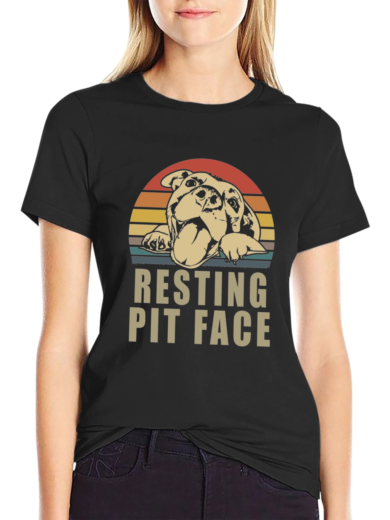 Resting Pit Face T-Shirt - Funny Dog Lover Tee