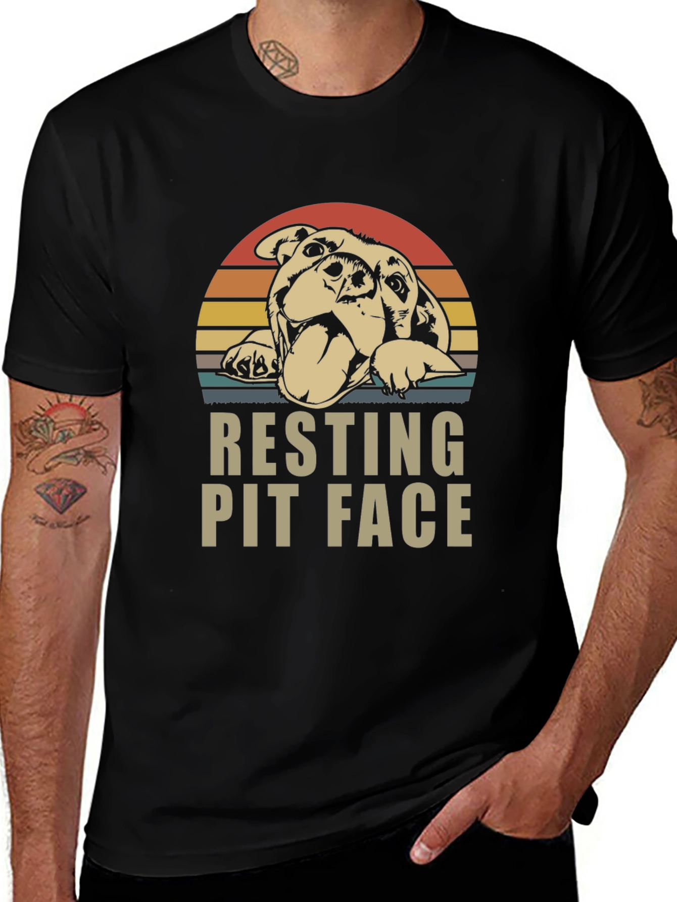 Resting Pit Face T-Shirt - Funny Dog Lover Tee
