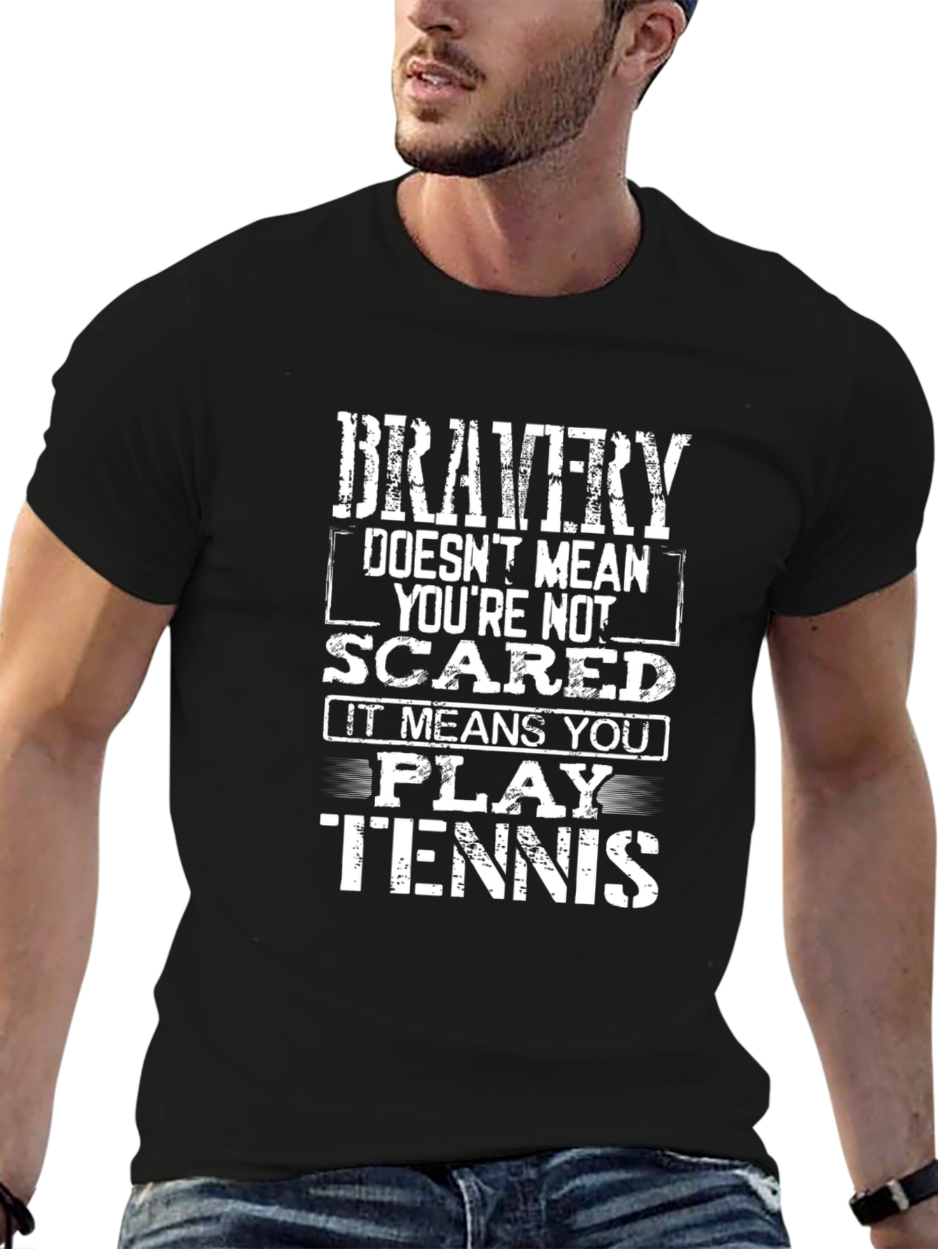 Bravery Tennis T-Shirt - Play Tennis Design