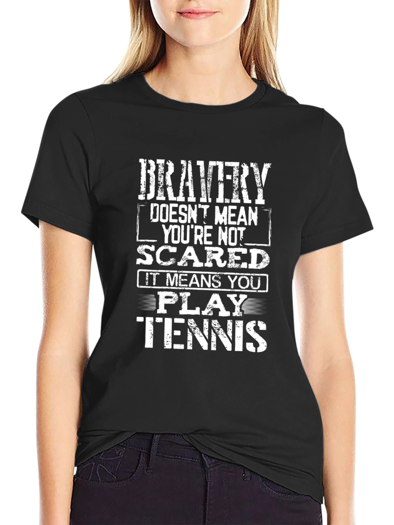 Bravery Tennis T-Shirt - Play Tennis Design