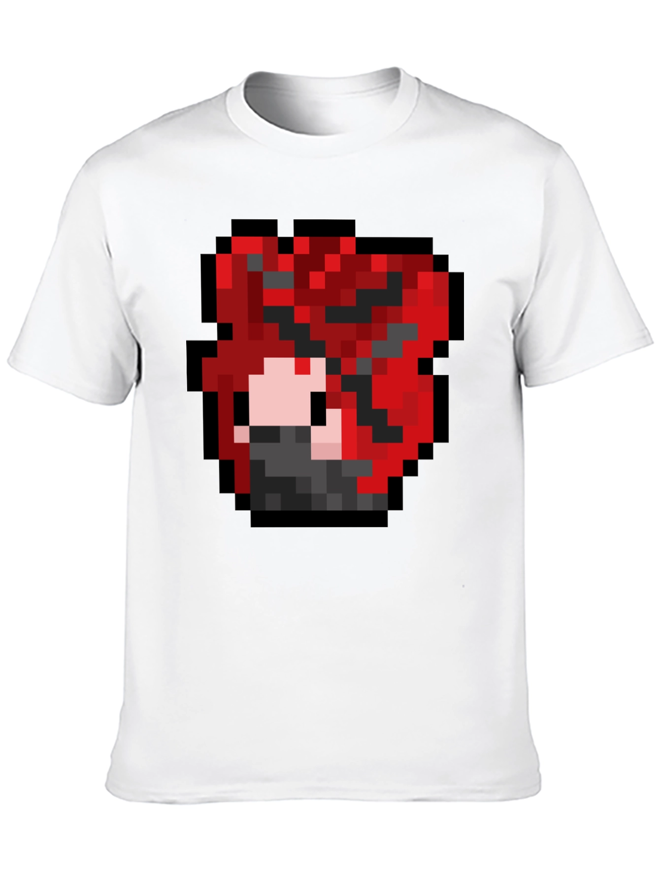 Pixel Art Graphic Tee - Red Hair Character