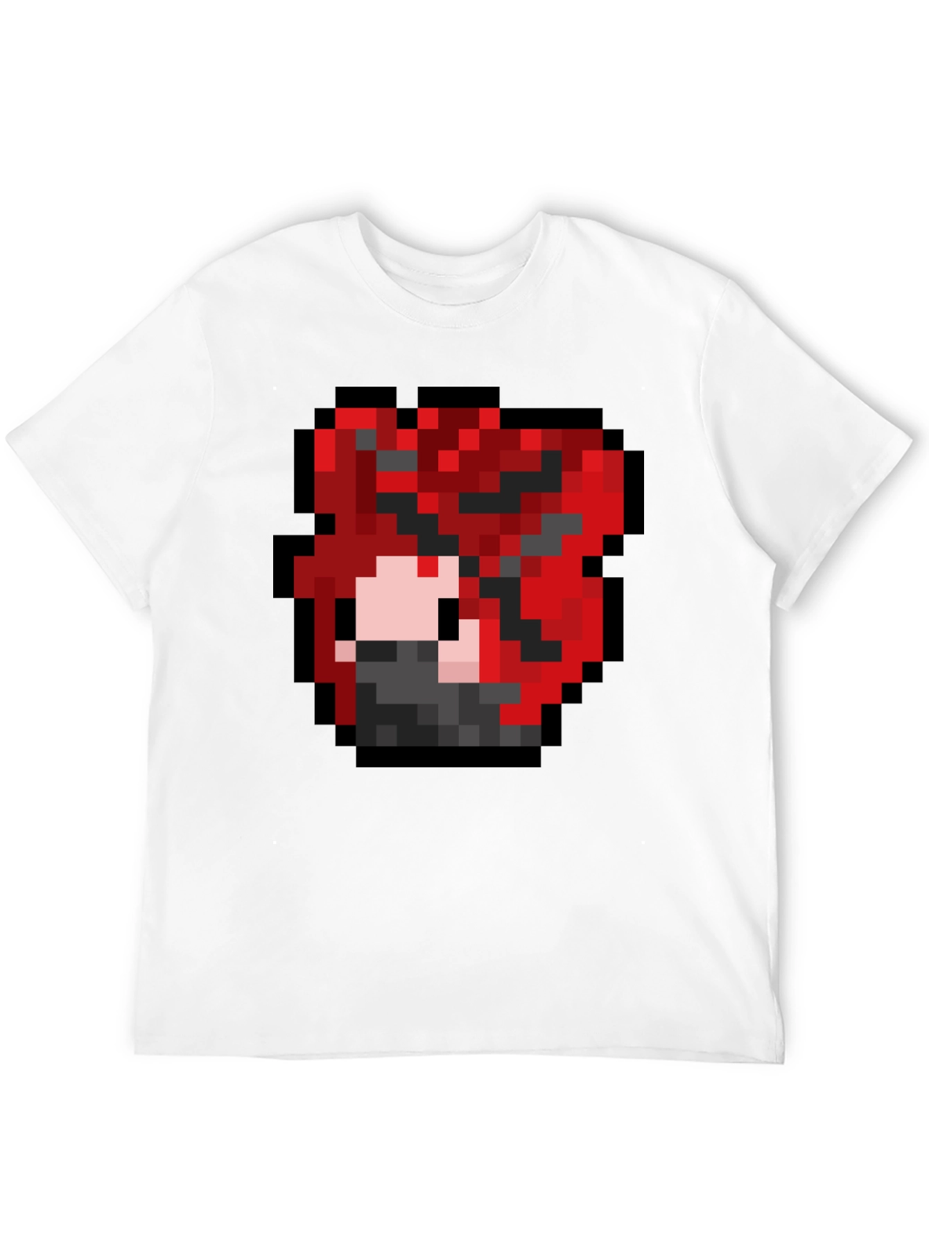 Pixel Art Graphic Tee - Red Hair Character
