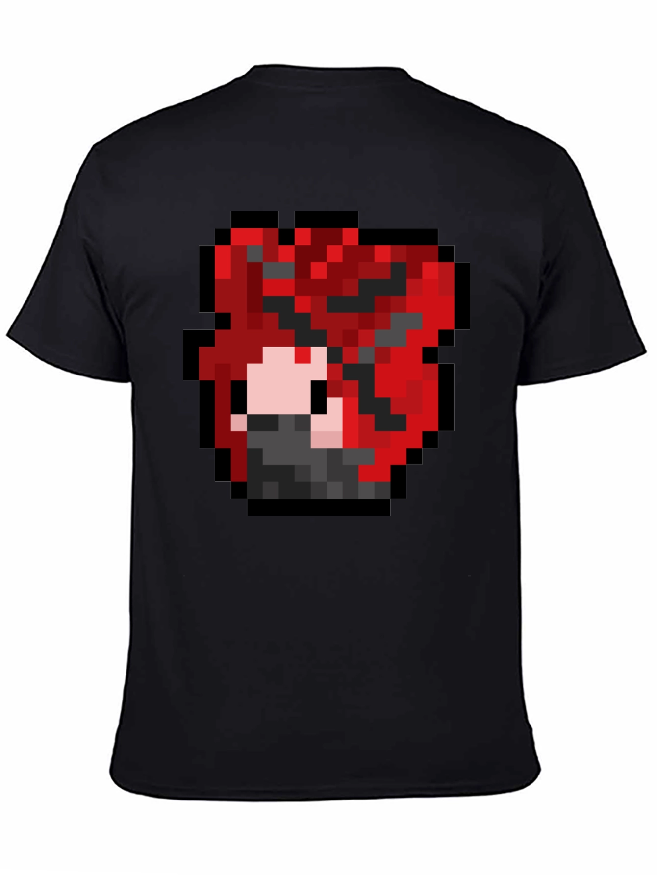 Pixel Art Graphic Tee - Red Hair Character