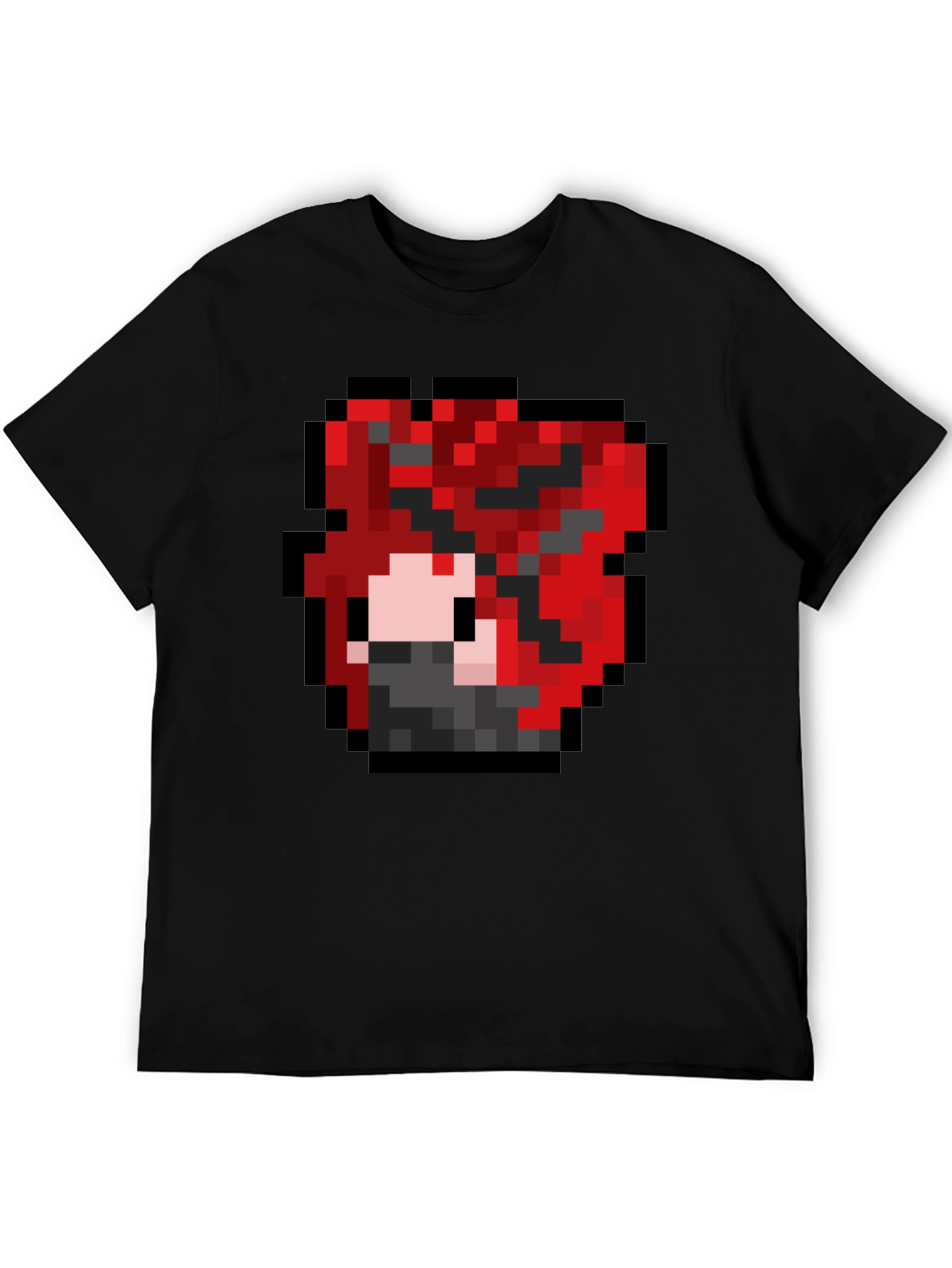 Pixel Art Graphic Tee - Red Hair Character