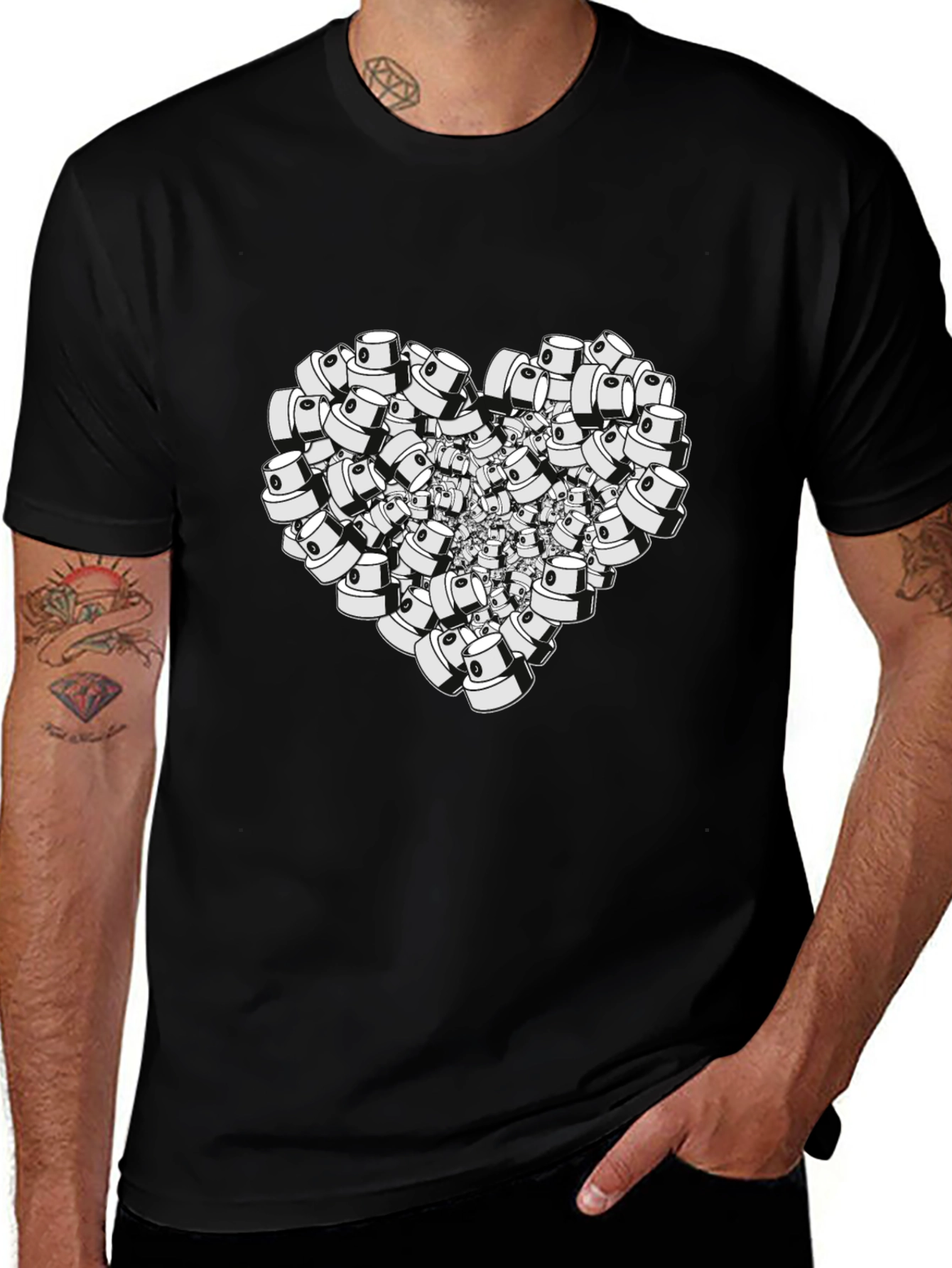 Spray Cap Heart T-Shirt - Graffiti Lover Tee