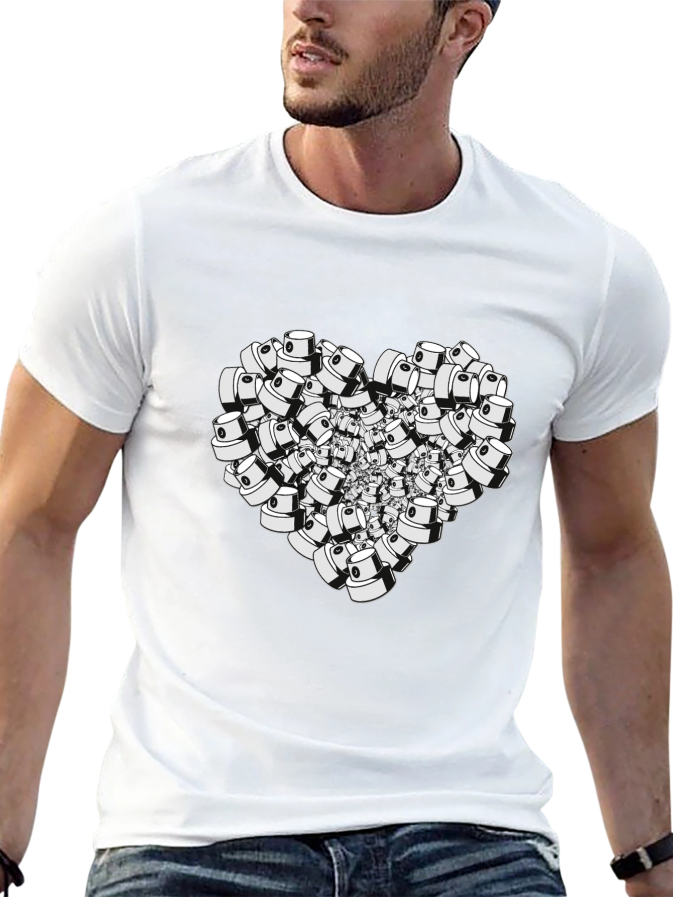 Spray Cap Heart T-Shirt - Graffiti Lover Tee