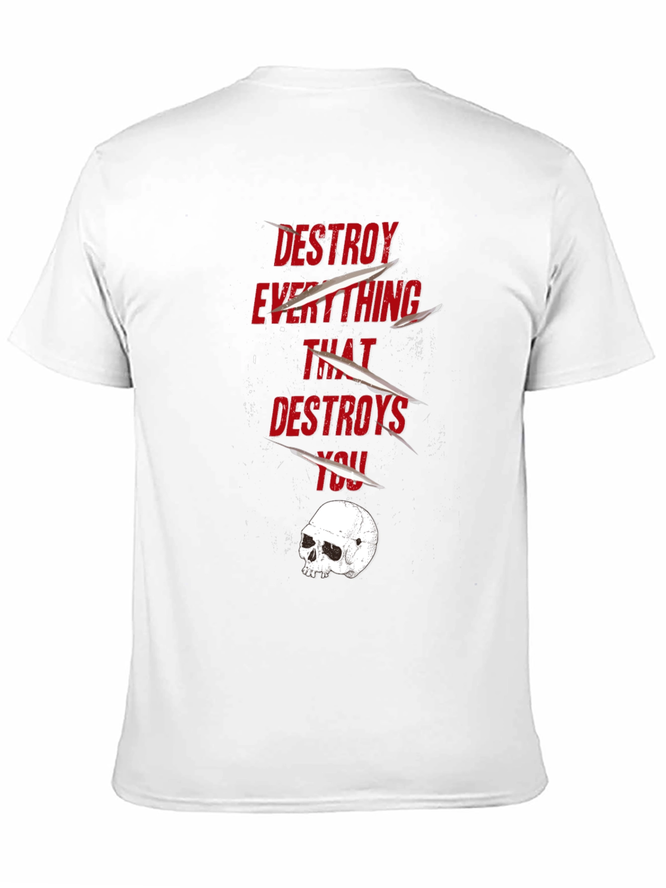 Destroy Everything T-Shirt Skull Graphic Tee Casual Wear