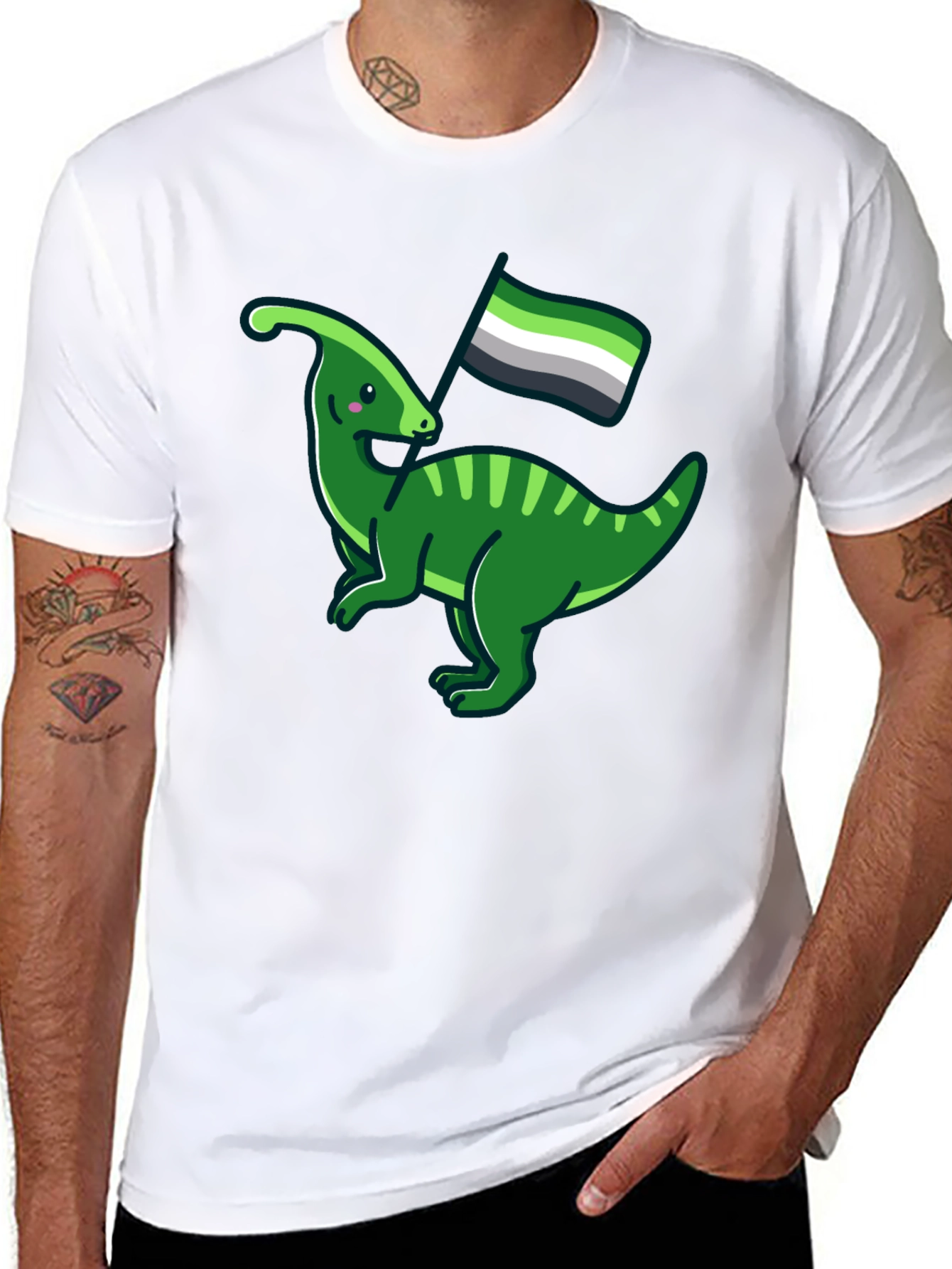 Aromantic Dinosaur Graphic Tee