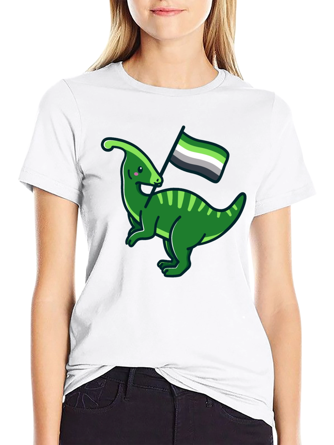 Aromantic Dinosaur Graphic Tee