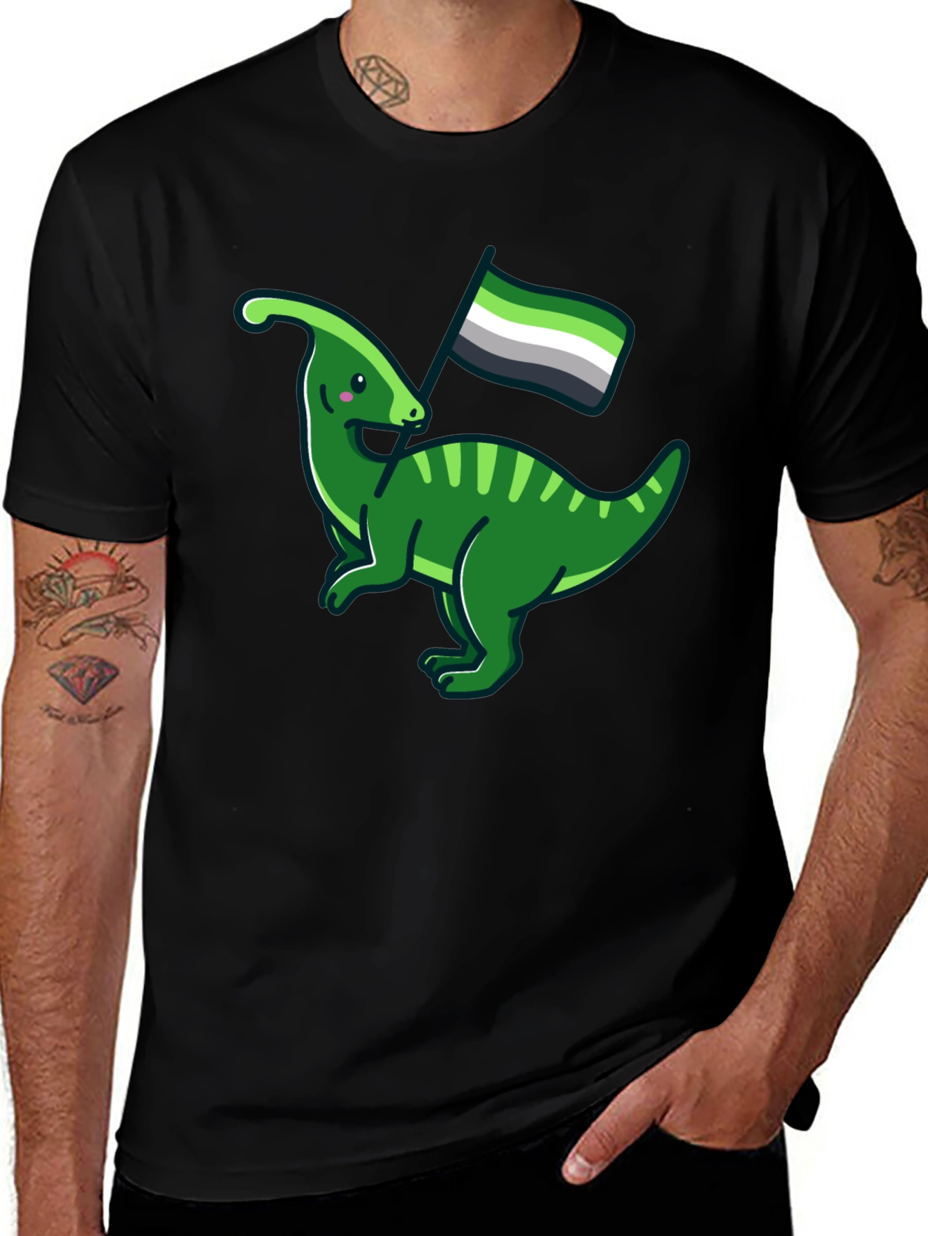 Aromantic Dinosaur Graphic Tee