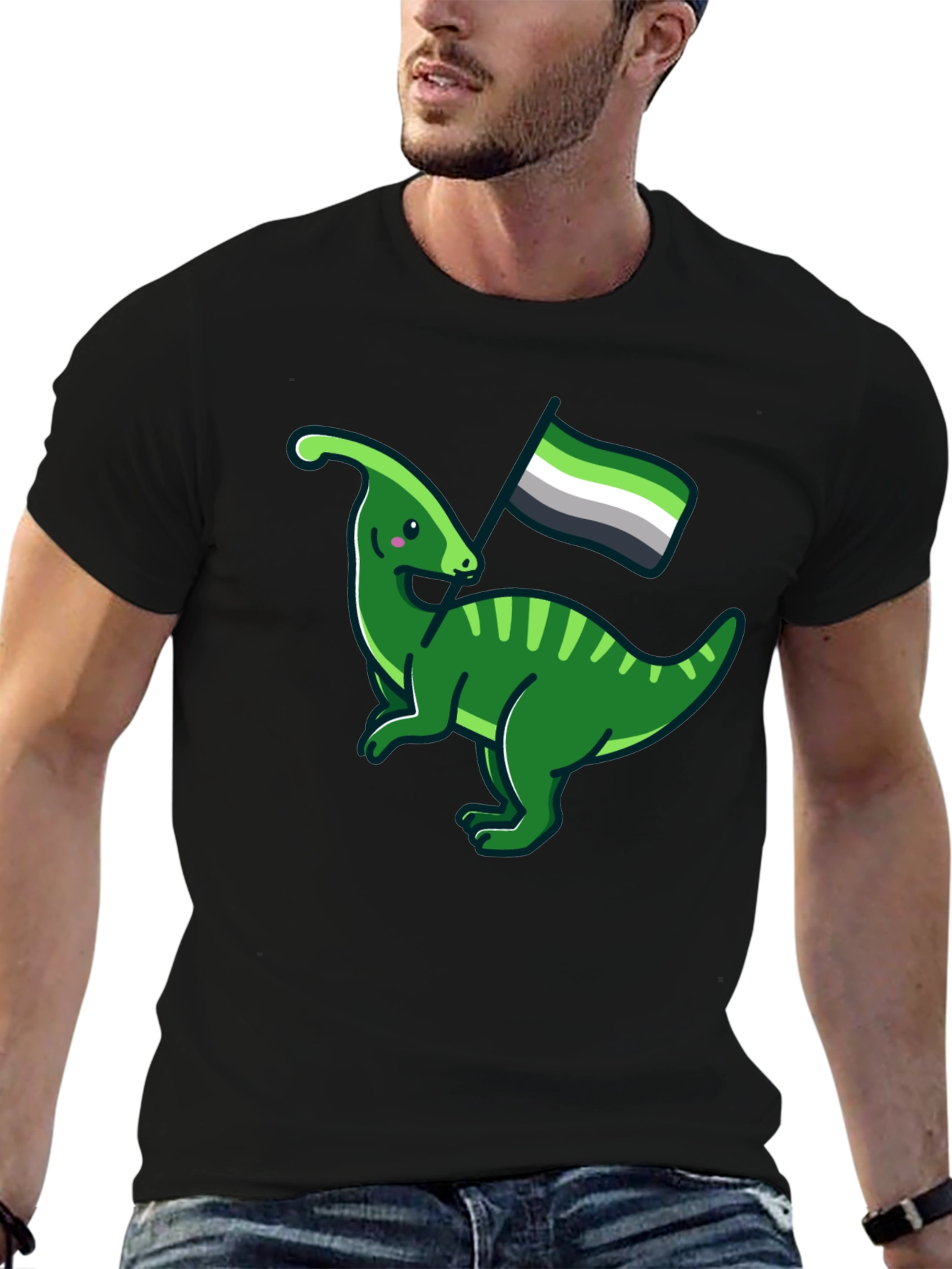 Aromantic Dinosaur Graphic Tee
