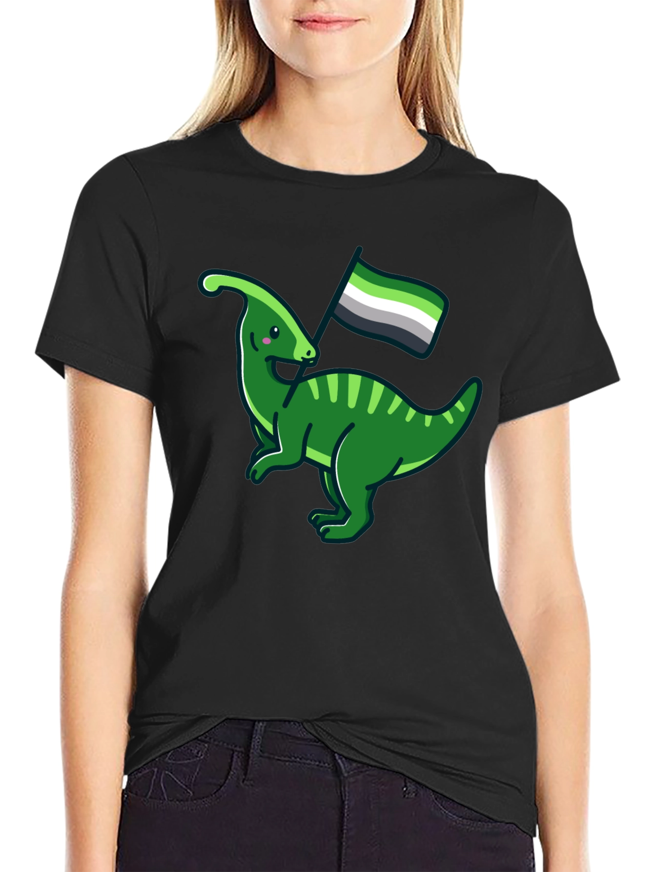 Aromantic Dinosaur Graphic Tee