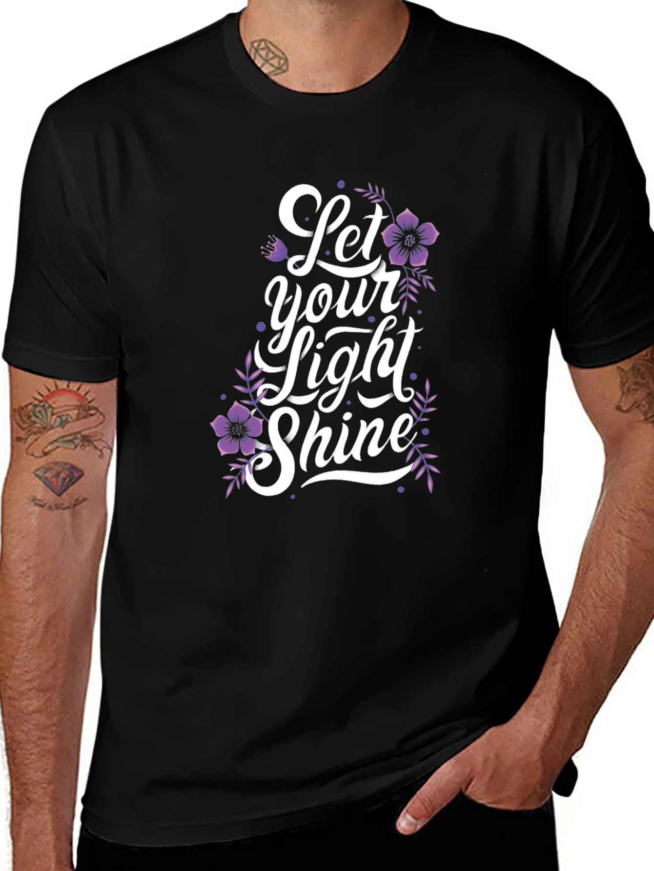 Floral Let Your Light Shine Graphic T-Shirt