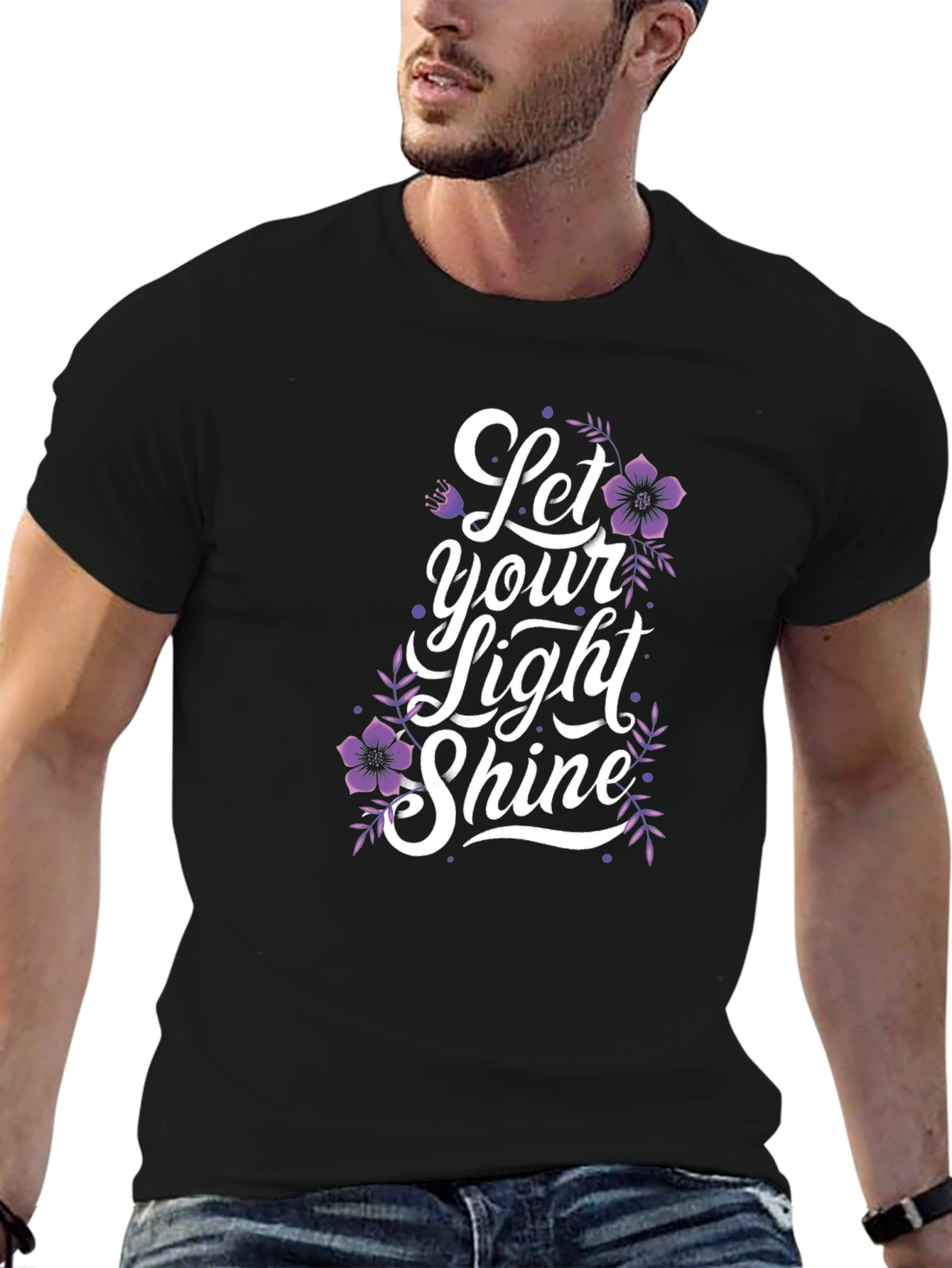 Floral Let Your Light Shine Graphic T-Shirt