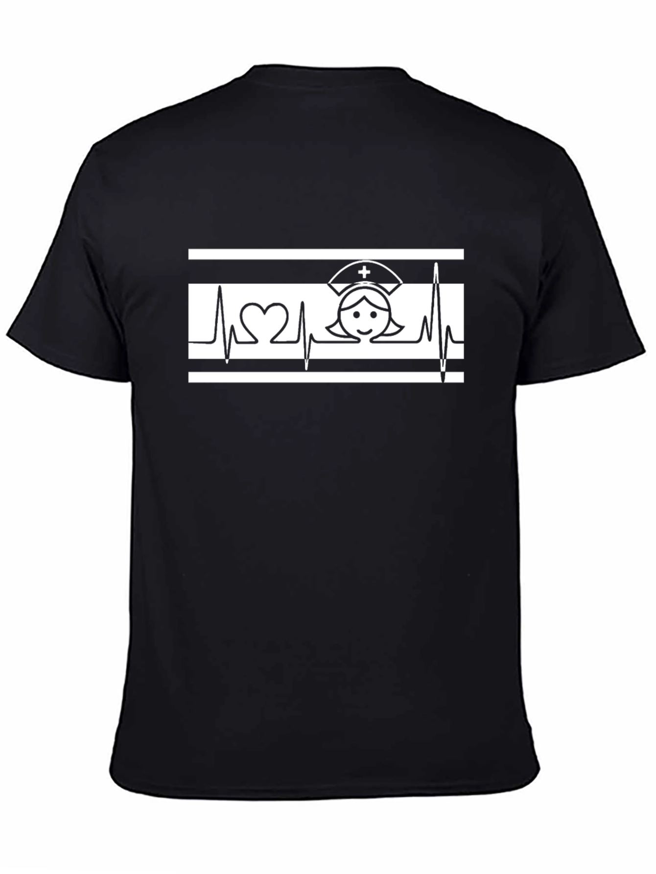 Nurse Heartbeat T-Shirt - Black