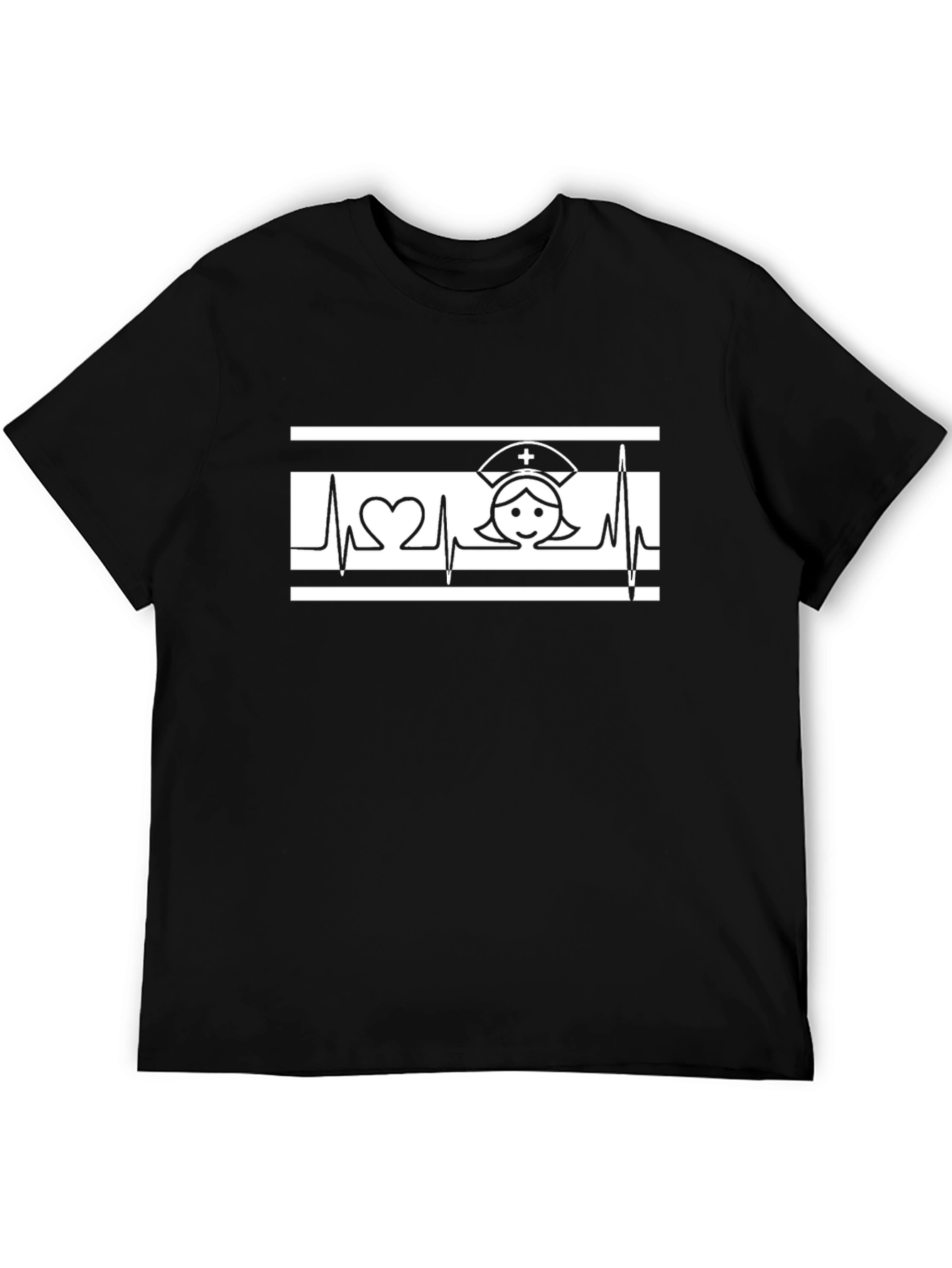 Nurse Heartbeat T-Shirt - Black