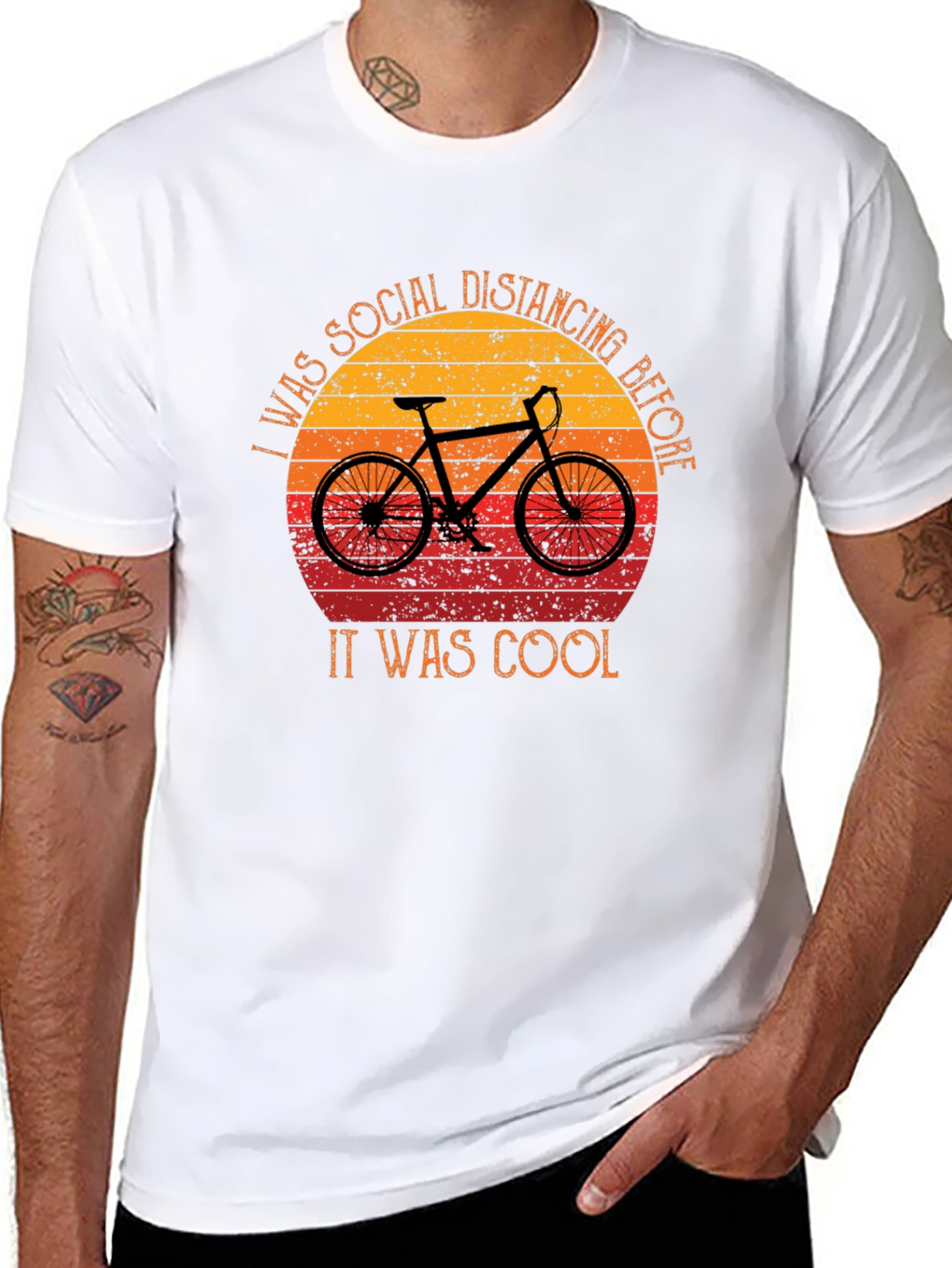 Social Distancing Bicycle Graphic Tee